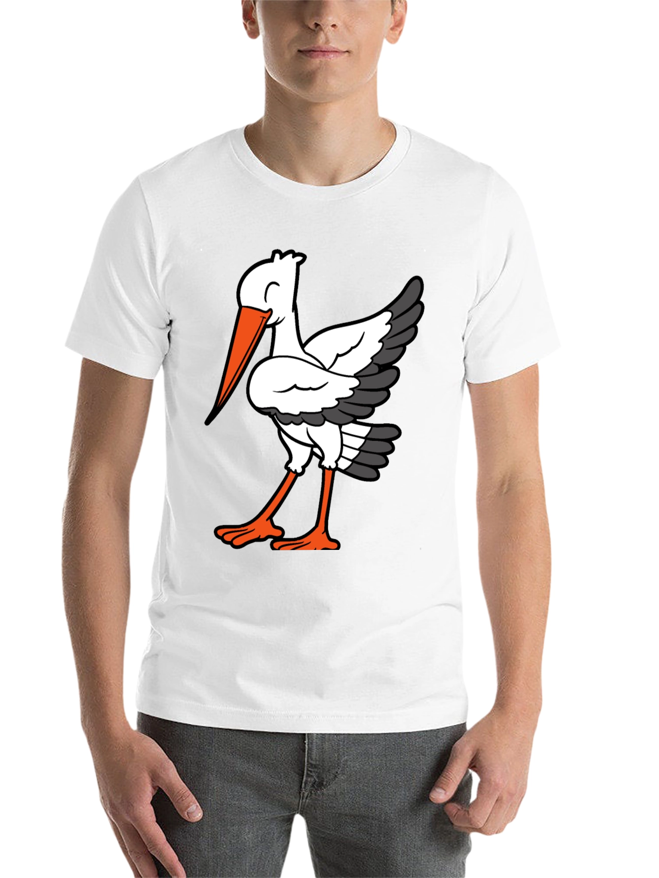 Black Stork Graphic Tee - Casual Comfort T-Shirt view 14