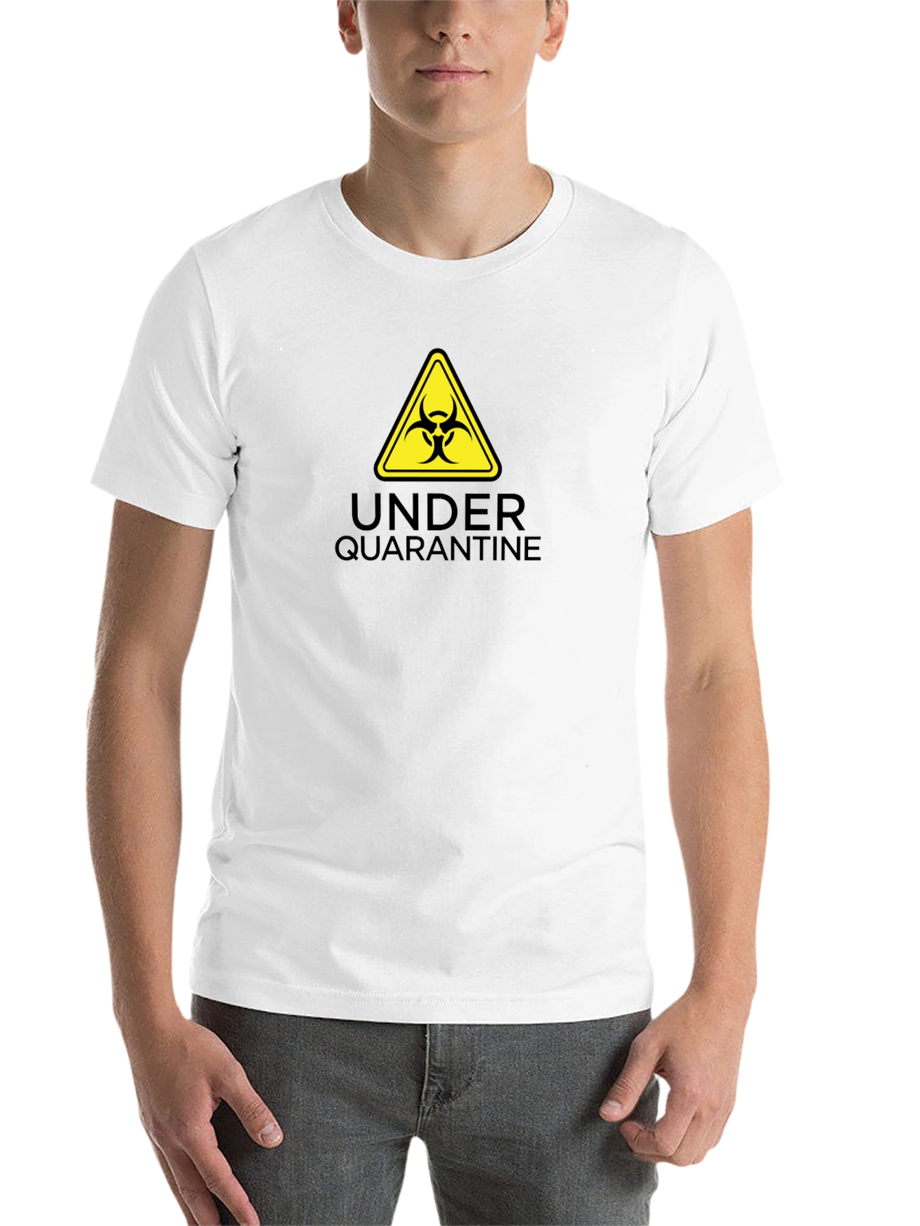 Black Under Quarantine Biohazard T-Shirt - Unisex view 14
