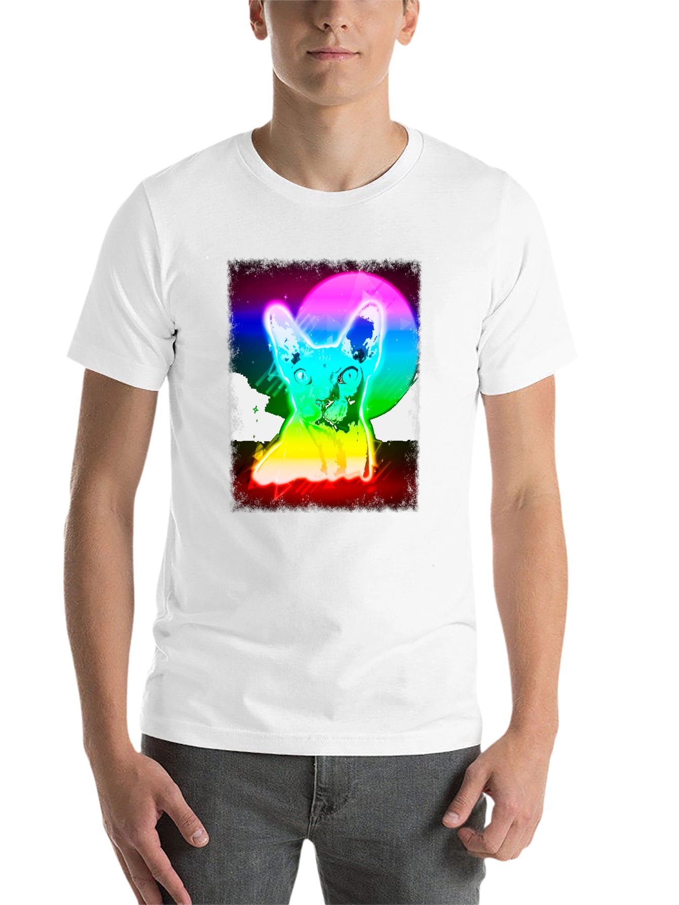 Black Retro Cat Graphic Tee view 14