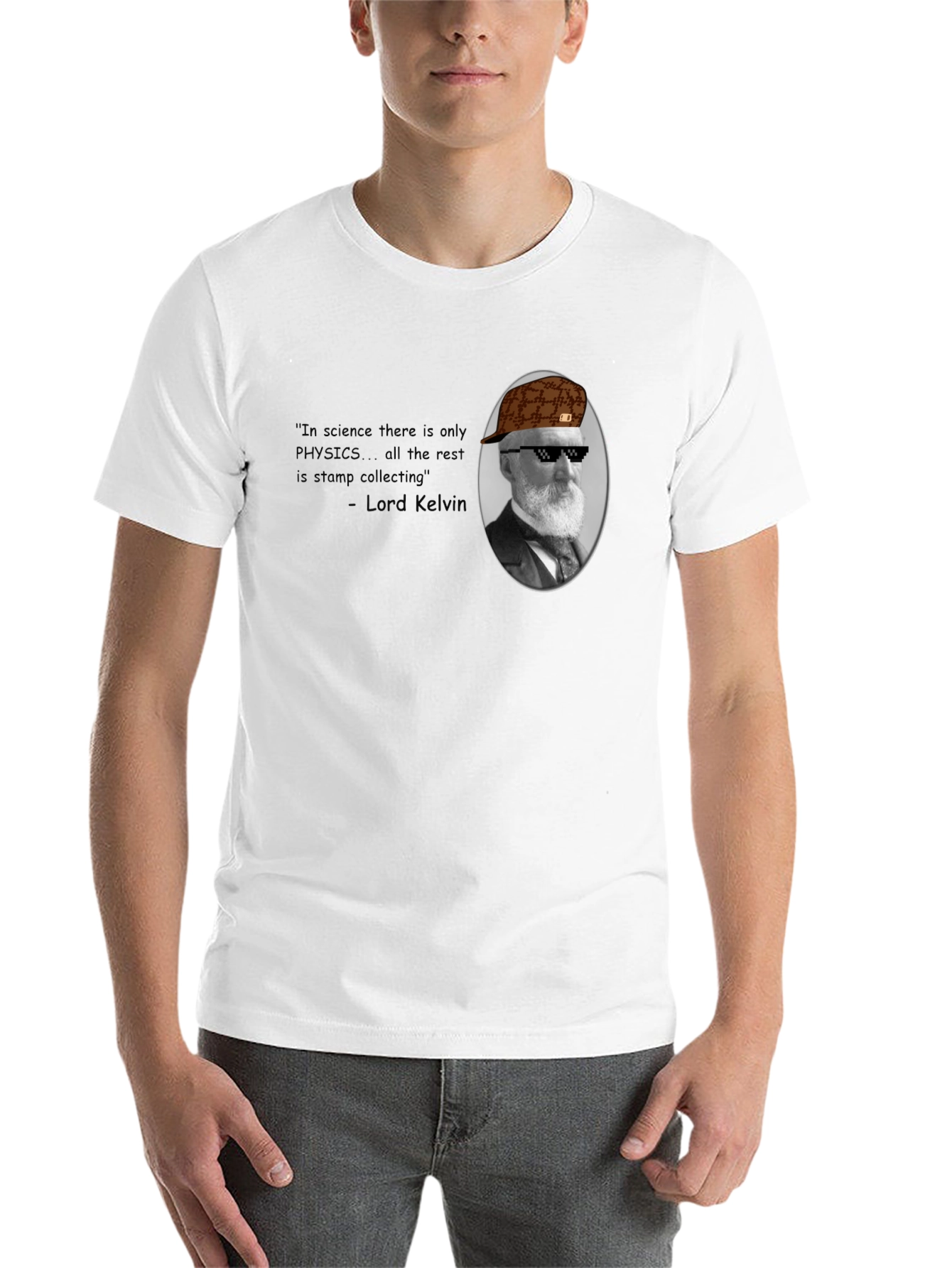Black Physics Quote Graphic Tee - Lord Kelvin view 14