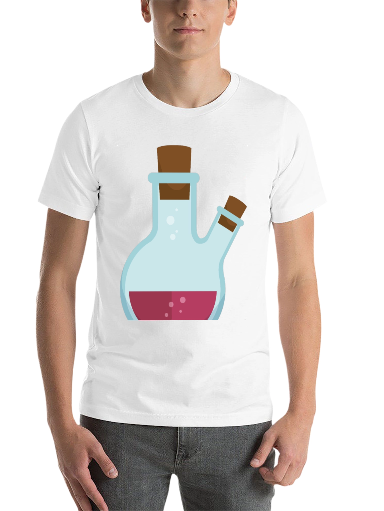 Black Potion Graphic Tee - Black Cotton Blend Shirt view 14