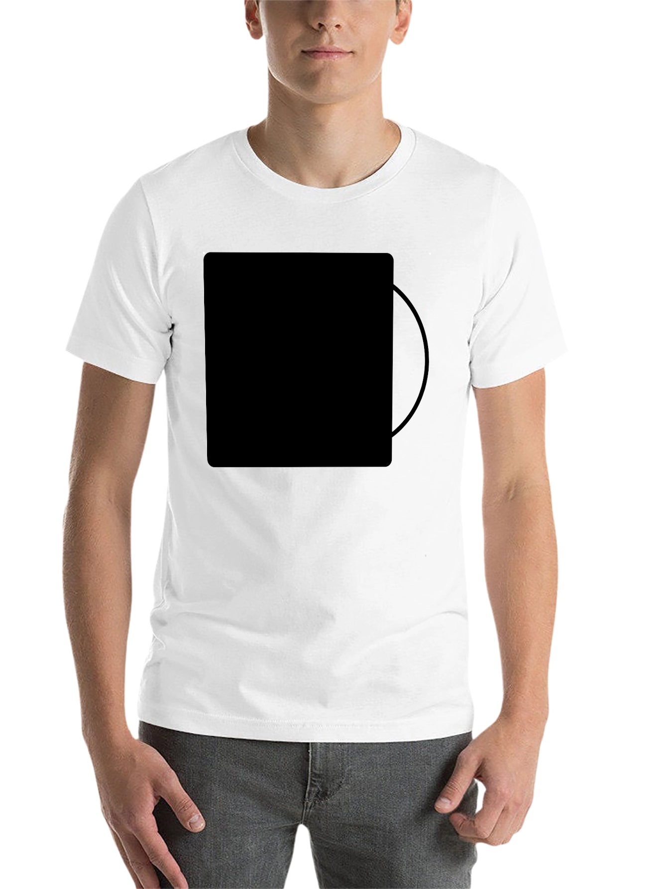 Black Classic Black Men's T-Shirt view 14