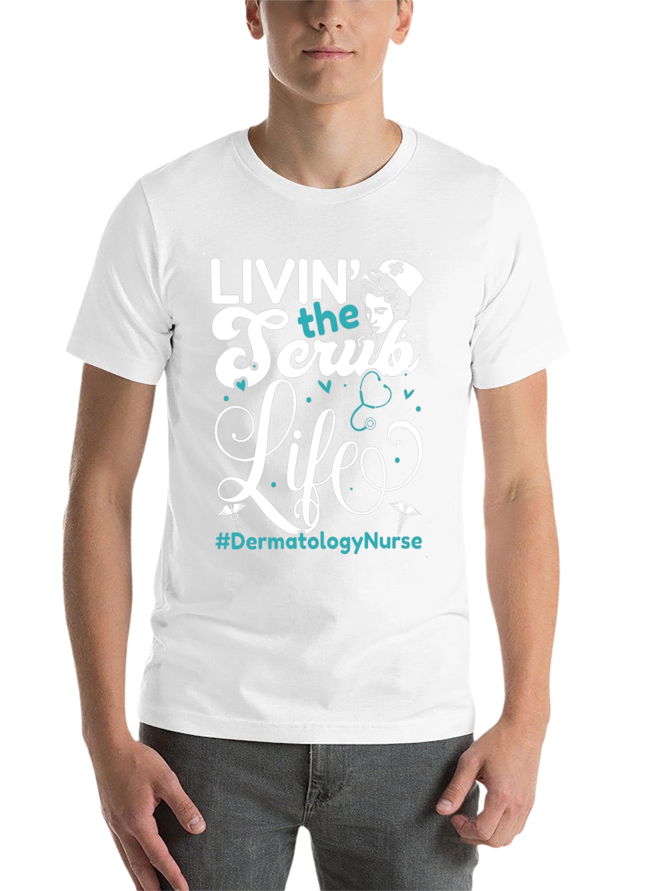 Black Livin' the Scrub Life Nurse T-Shirt view 14