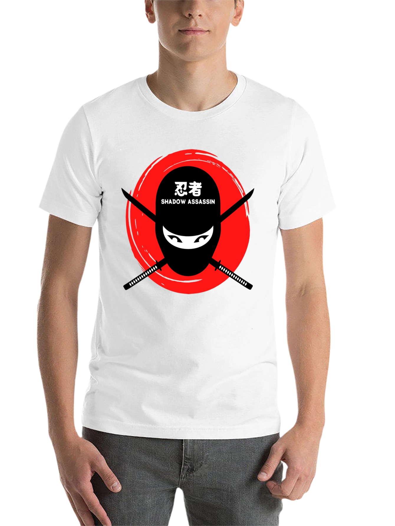 Black Ninja Shadow Assassin Graphic T-Shirt view 14