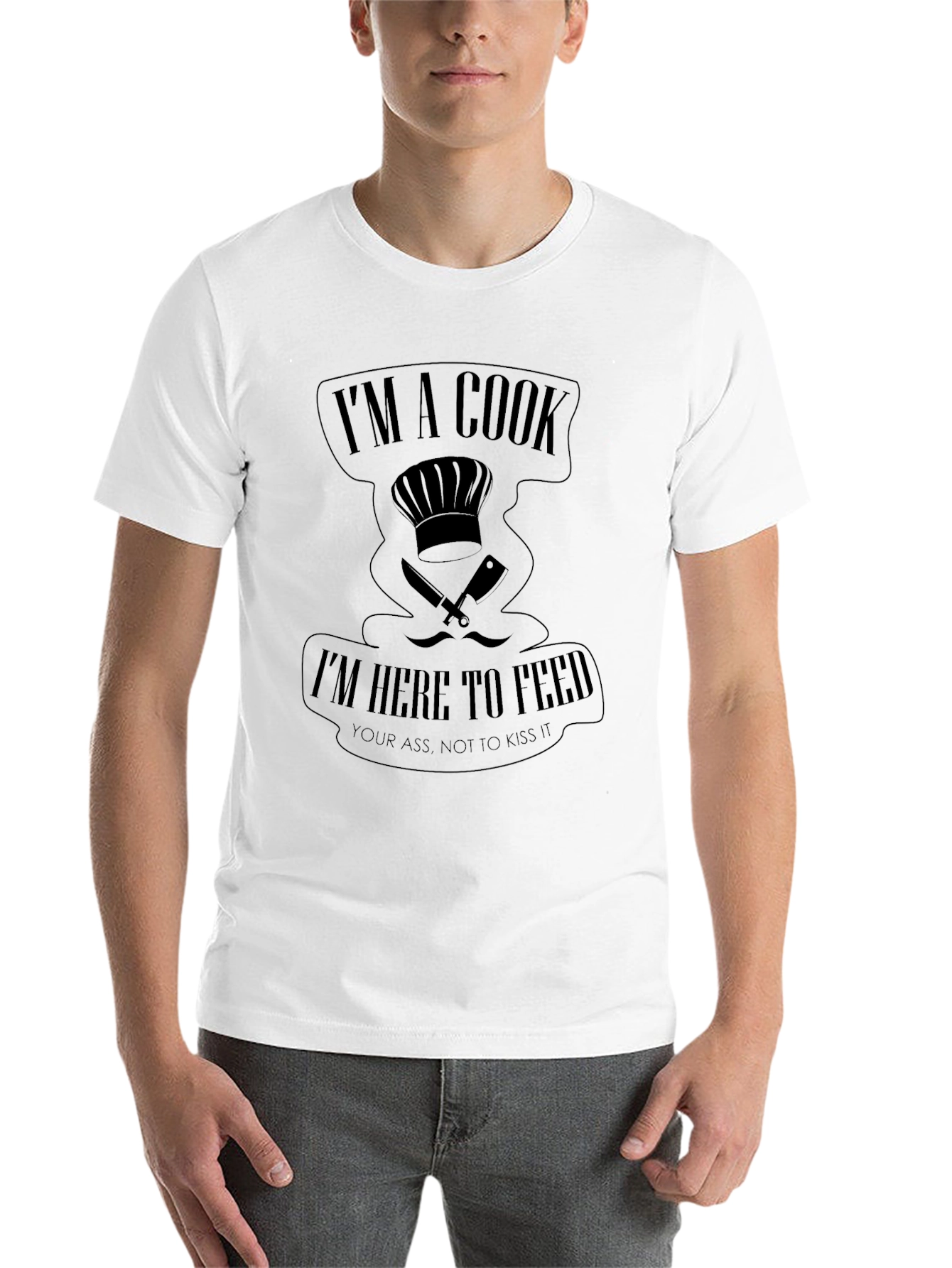 Black I'm A Cook Funny Graphic Print Tee view 14