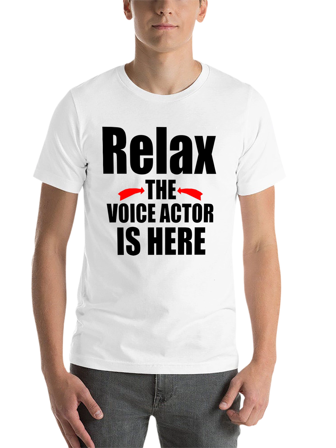 Black Relax Voice Actor T-Shirt, Funny Gift view 14
