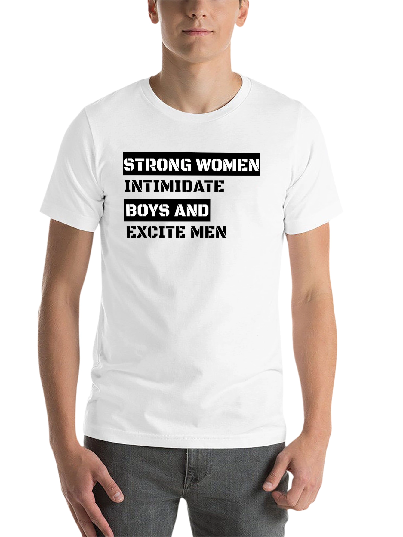 Black Strong Women Graphic Tee - Black T-Shirt view 14