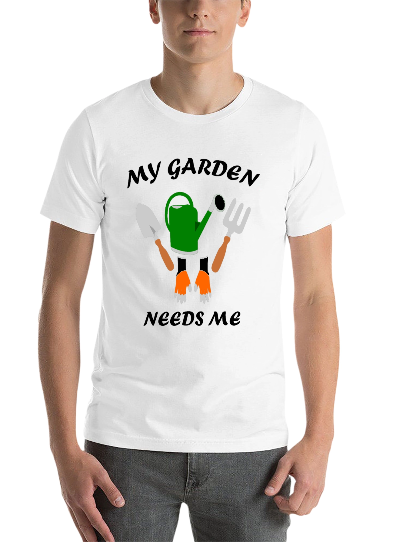 Black My Garden Needs Me Graphic T-Shirt view 14