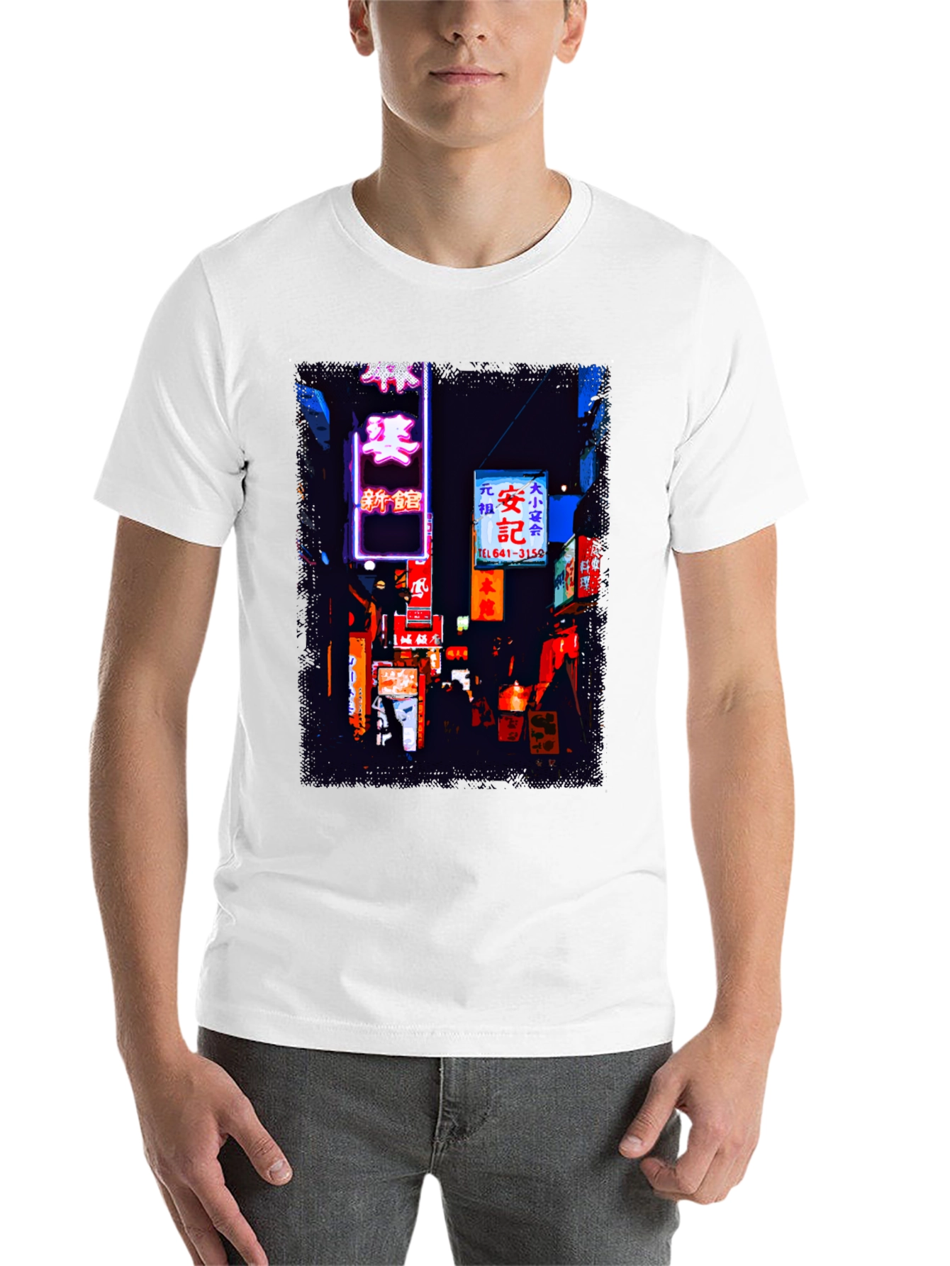 Black Neon City Streetwear Tee - Tokyo Vibes view 14