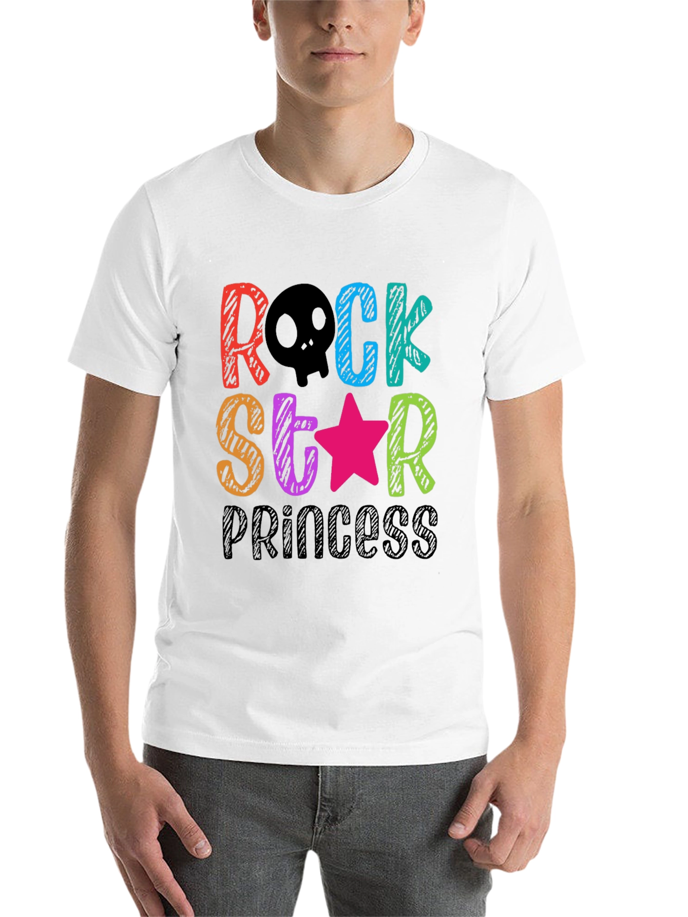 Black Rock Star Princess T-Shirt - Fun Colorful Design view 14