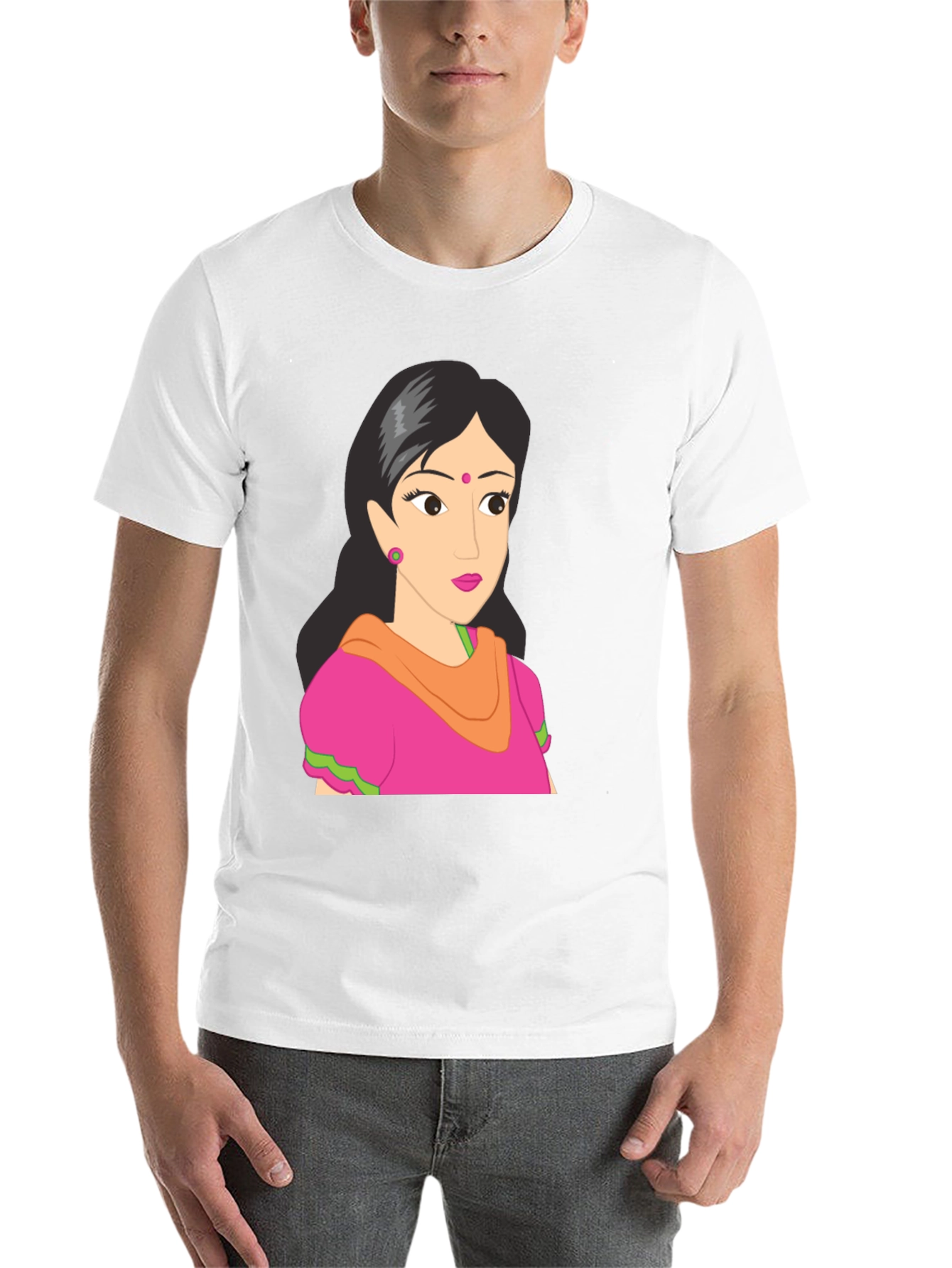 Black Cartoon Graphic T-Shirt - Black view 14