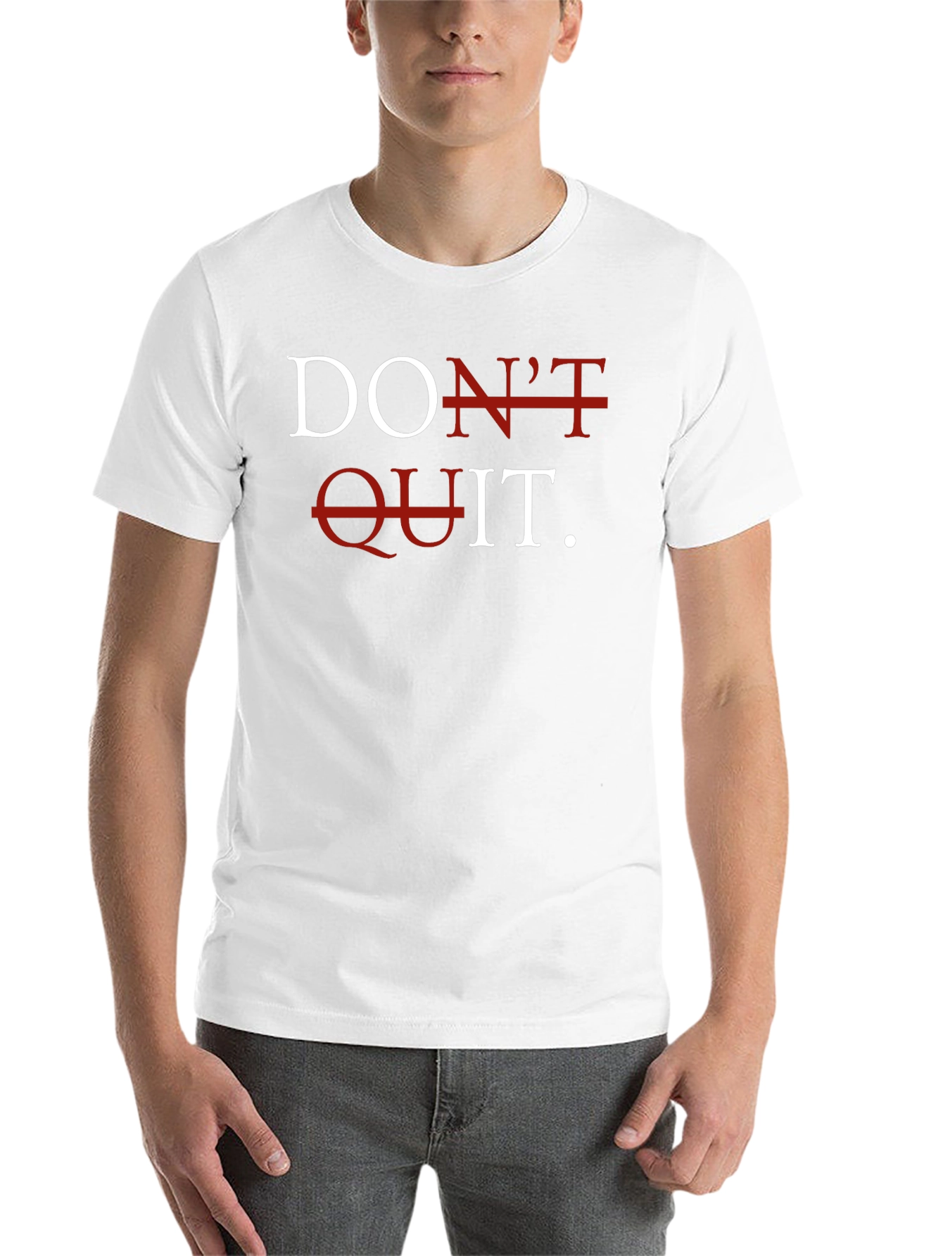 Black Don't Quit Motivational Graphic T-Shirt view 14