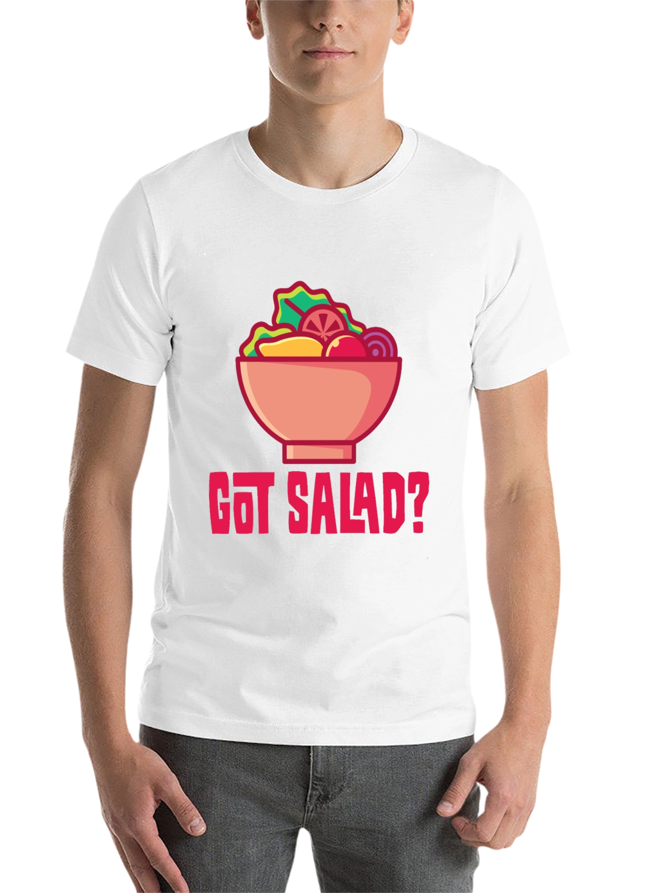 Black Got Salad? Graphic Tee - Black Cotton Blend view 14