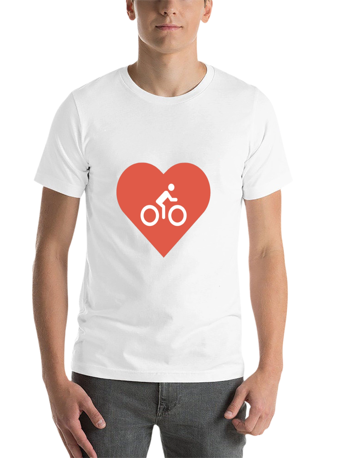 Black I Love Cycling T-Shirt - Black, Heart Design view 14