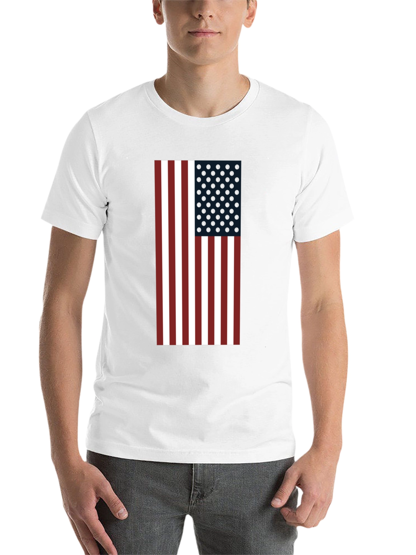 Black American Flag Graphic Tee - Patriotic Style view 14