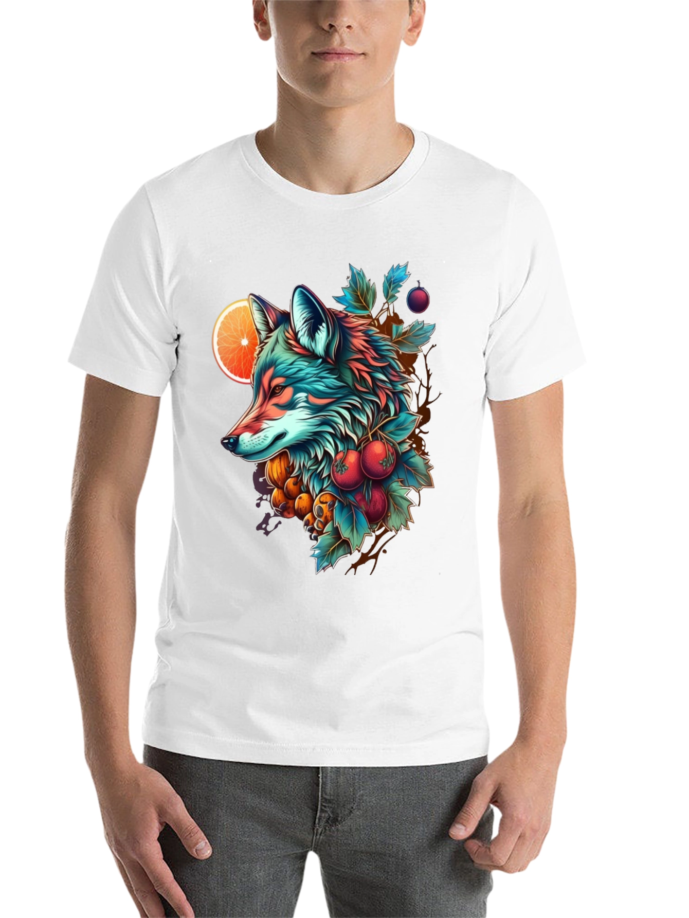 Black Vibrant Fox Graphic Tee - Unique Art Design view 14