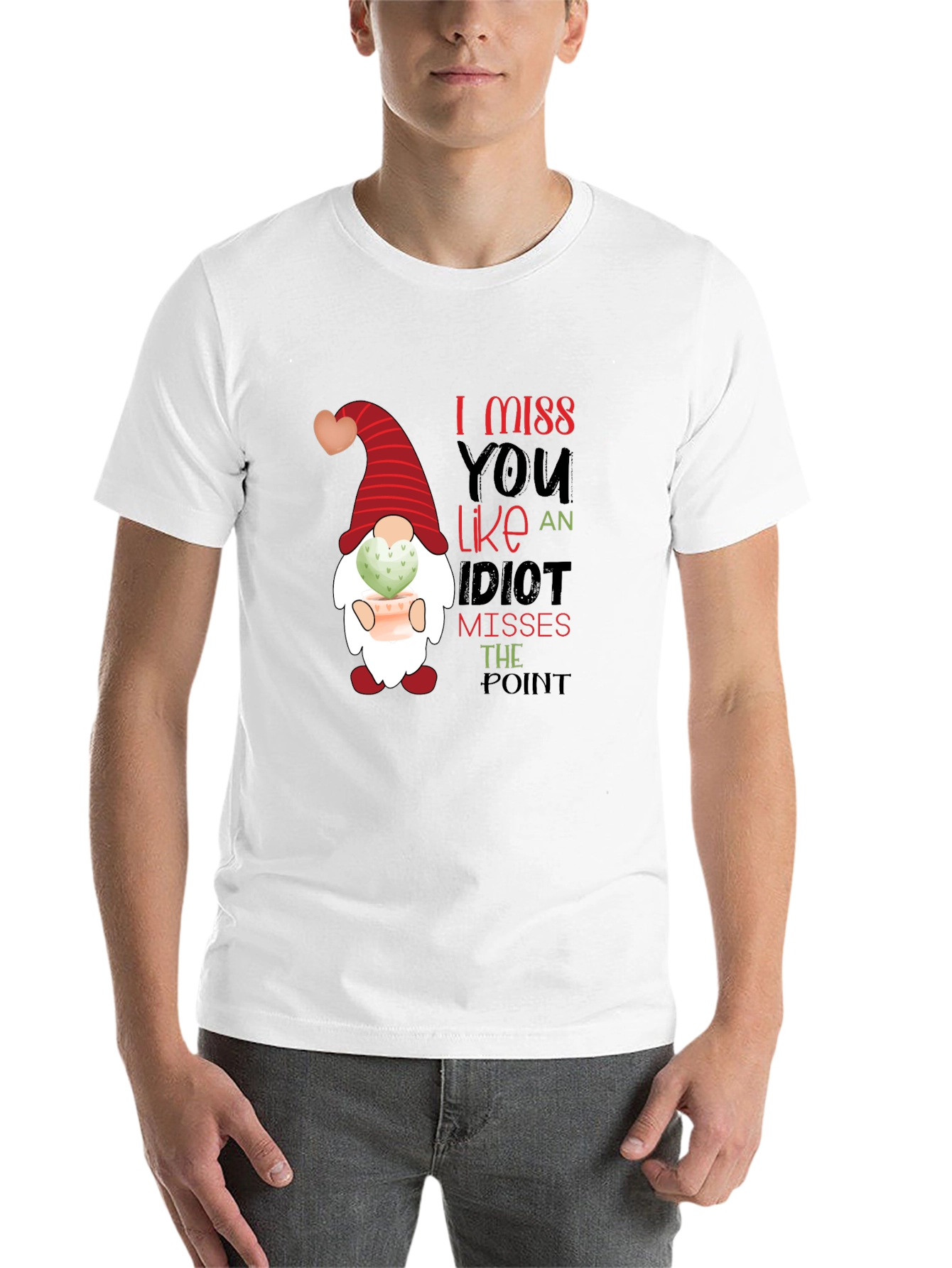 Black I Miss You Like an Idiot T-Shirt view 14
