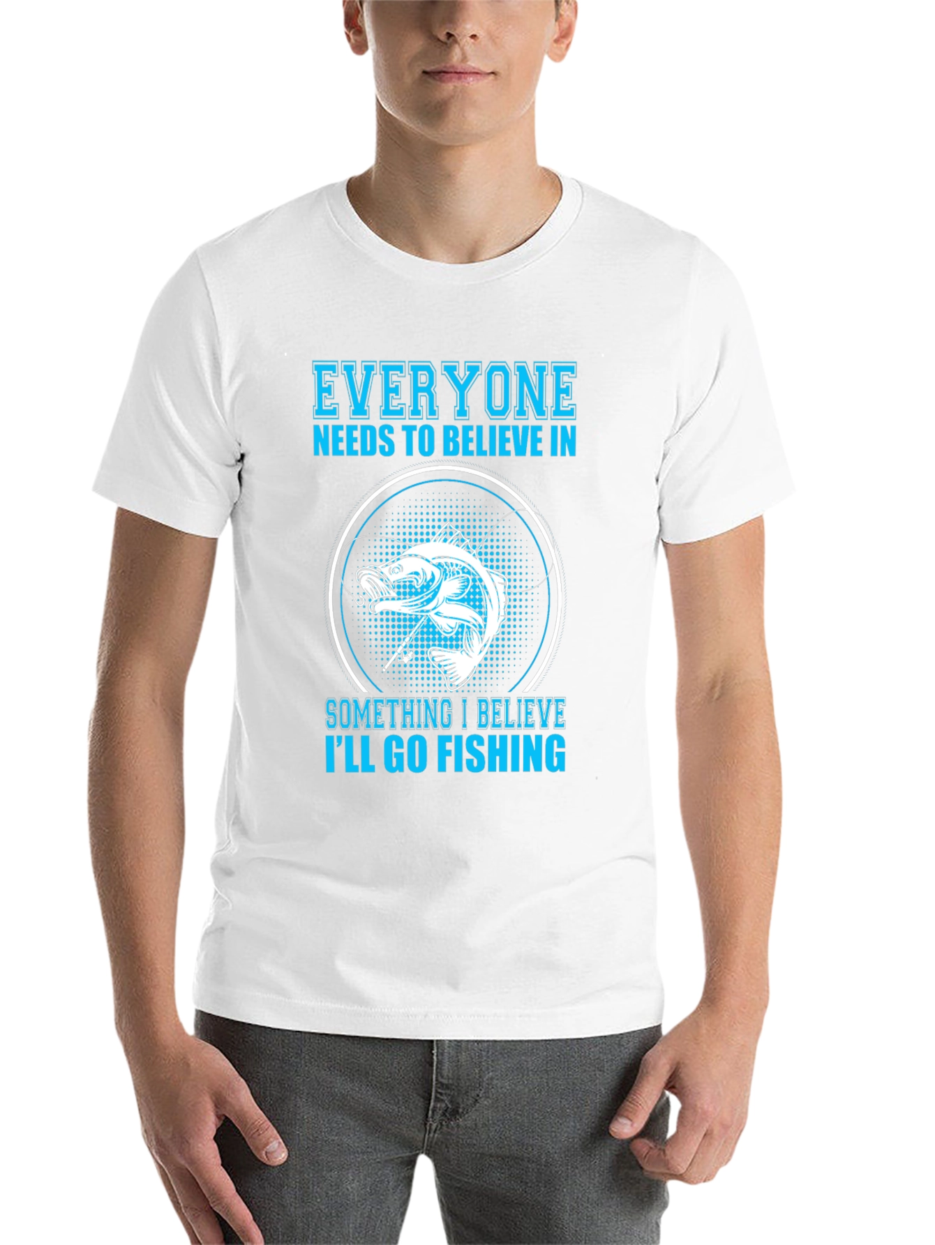 Black Fishing Belief T-Shirt - Everyone Needs To Believe! view 14