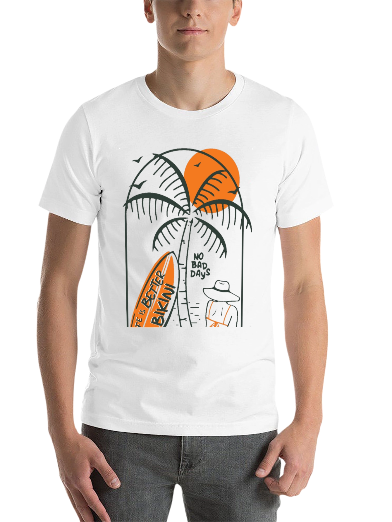 Black Beach Vibes Graphic Tee - Life is Better in a Bikini T-Shirt view 14