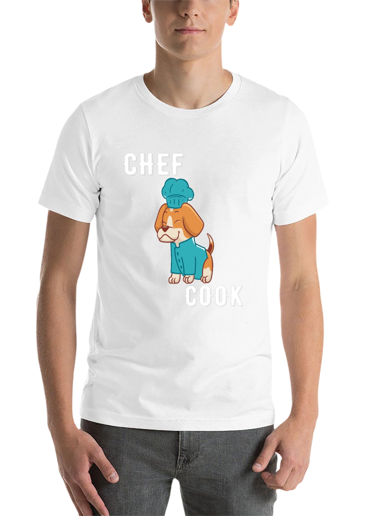 Black Chef Cook Dog T-Shirt - Cute Culinary Apparel view 14