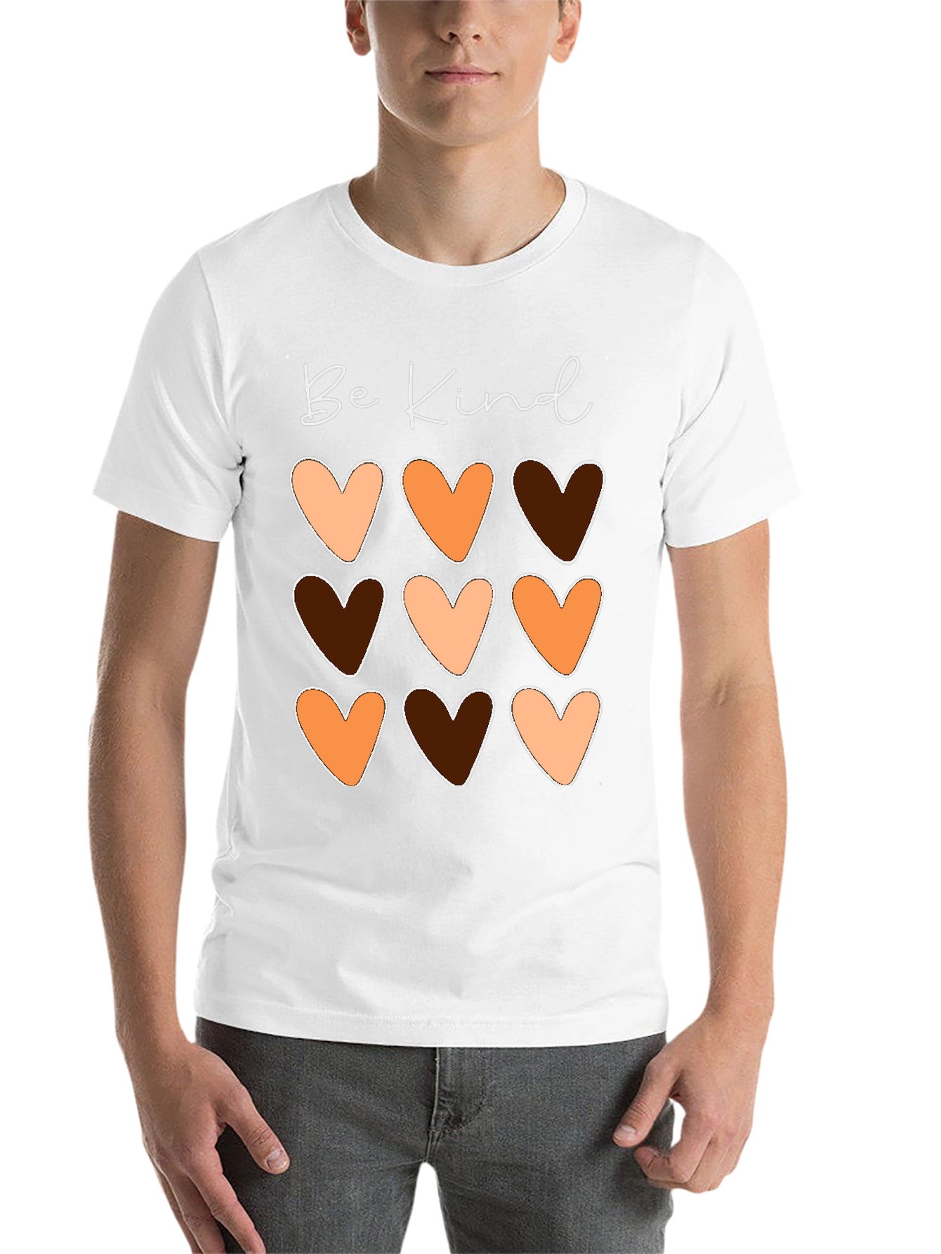 Black Be Kind Heart Diversity T-Shirt view 14