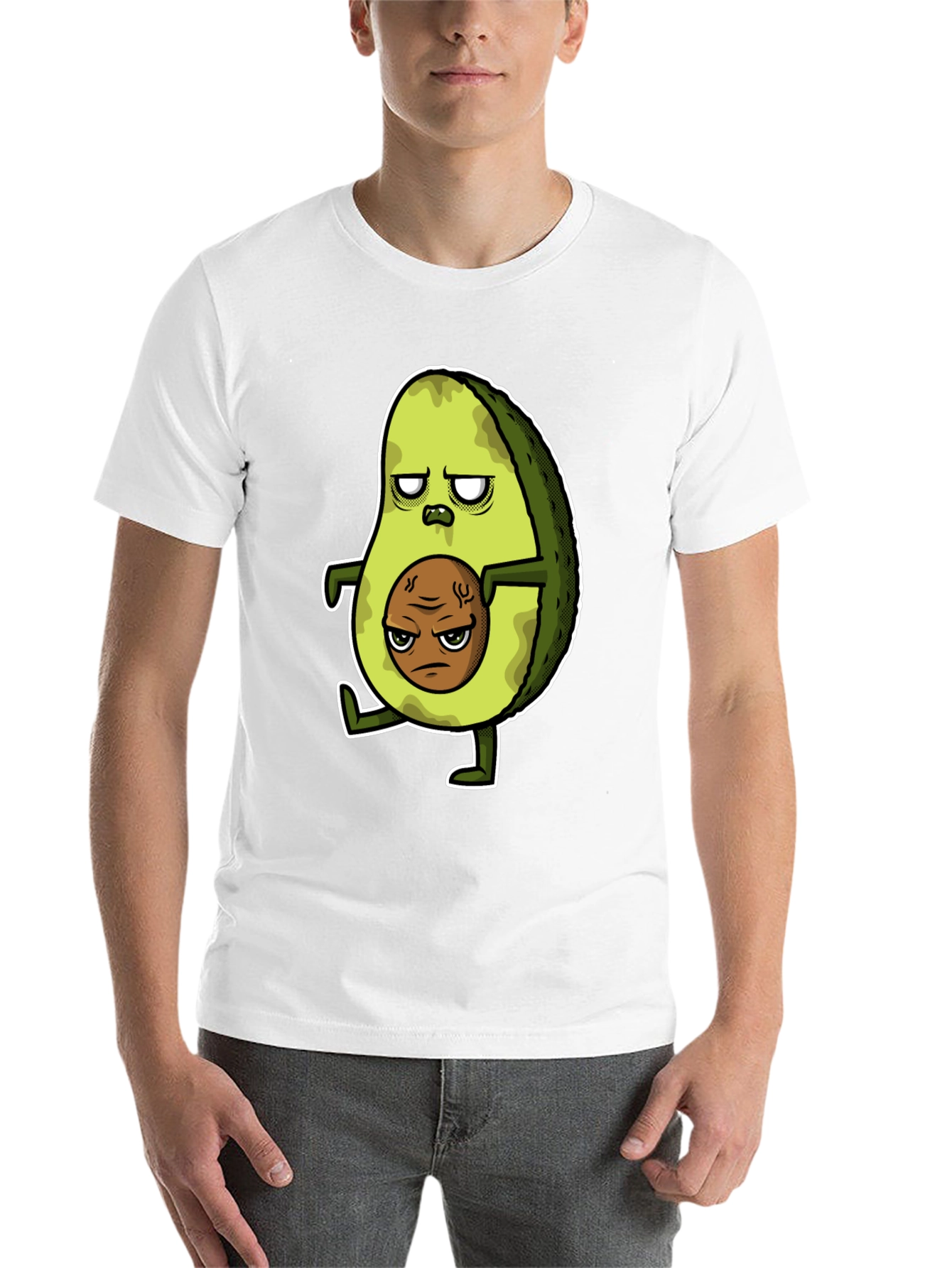 Black Funny Avocado Graphic T-Shirt view 14