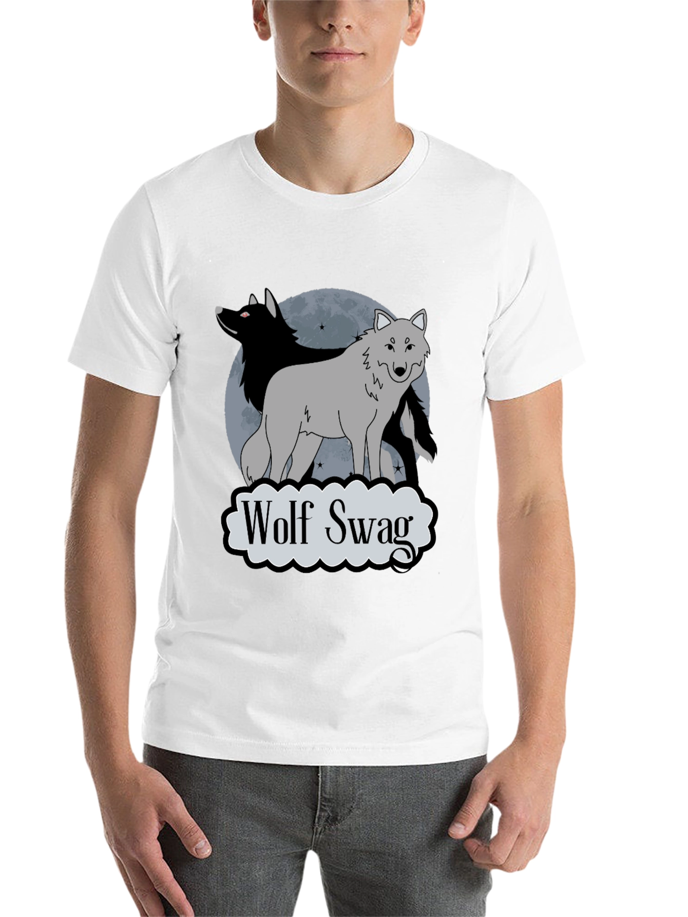 Black Wolf Swag T-Shirt - Graphic Tee view 14