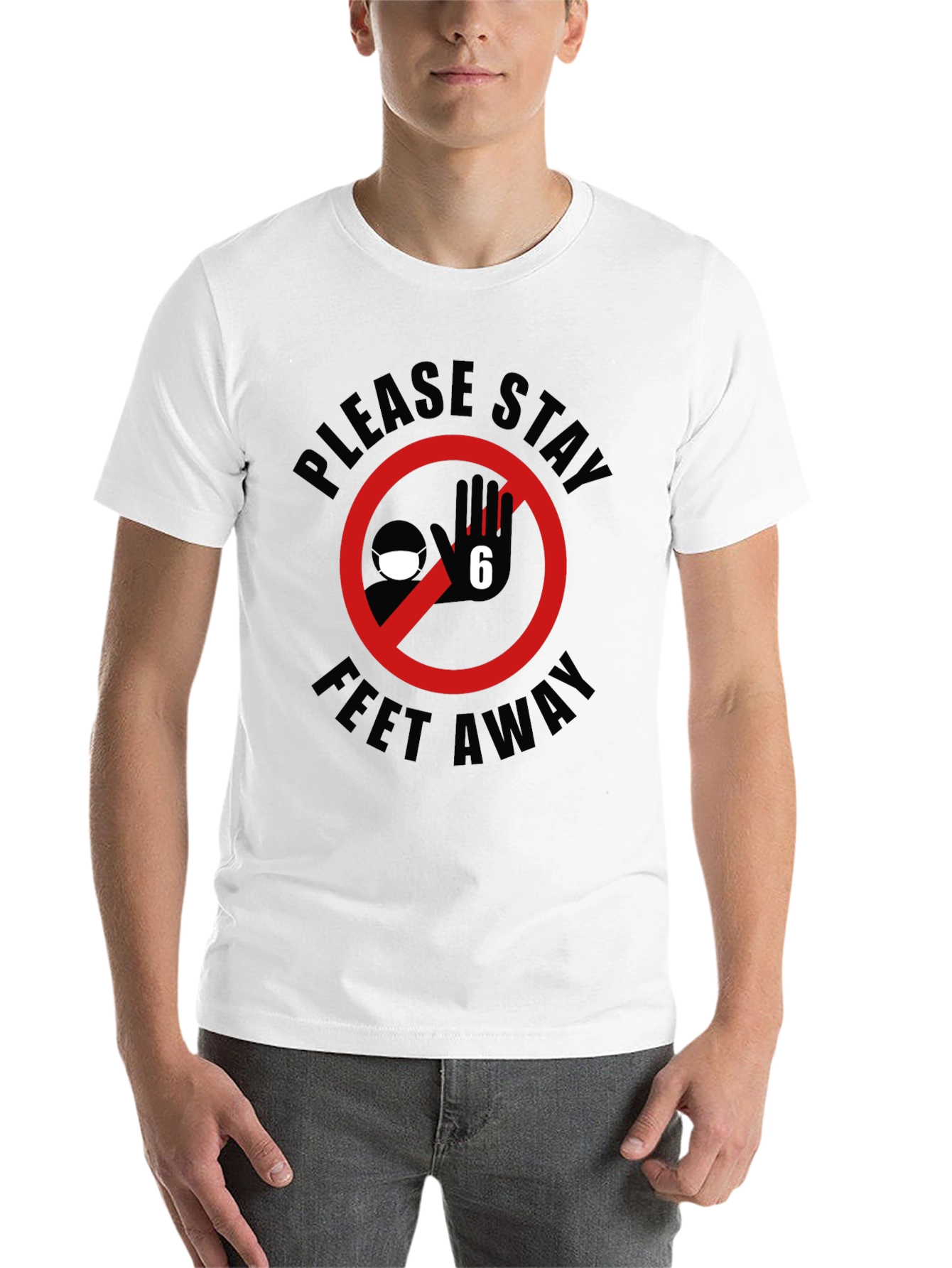 Black Stay Away T-Shirt - Social Distancing Tee view 14
