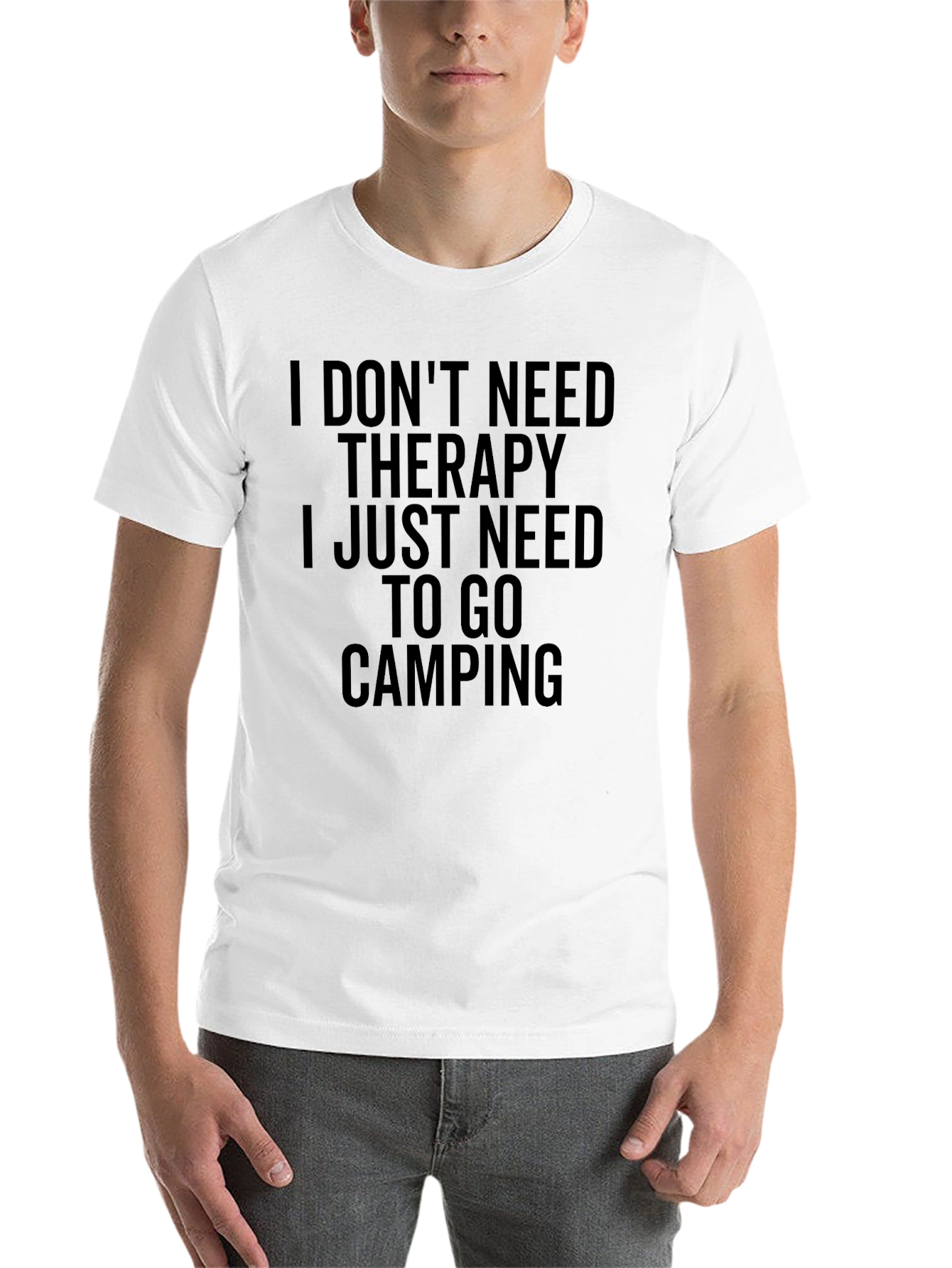 Black Camping Therapy Tee view 14