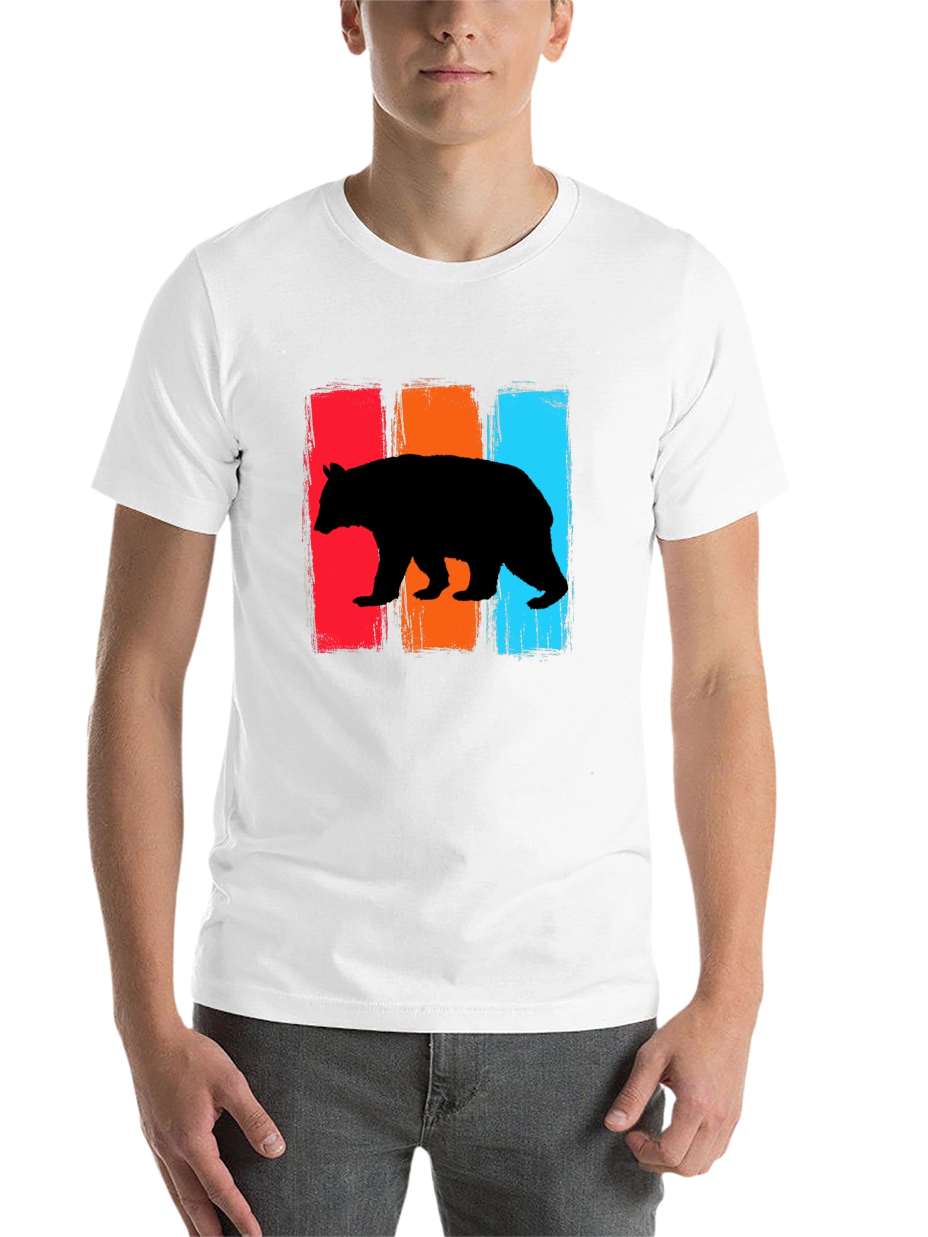 Black Retro Bear Graphic T-Shirt view 14