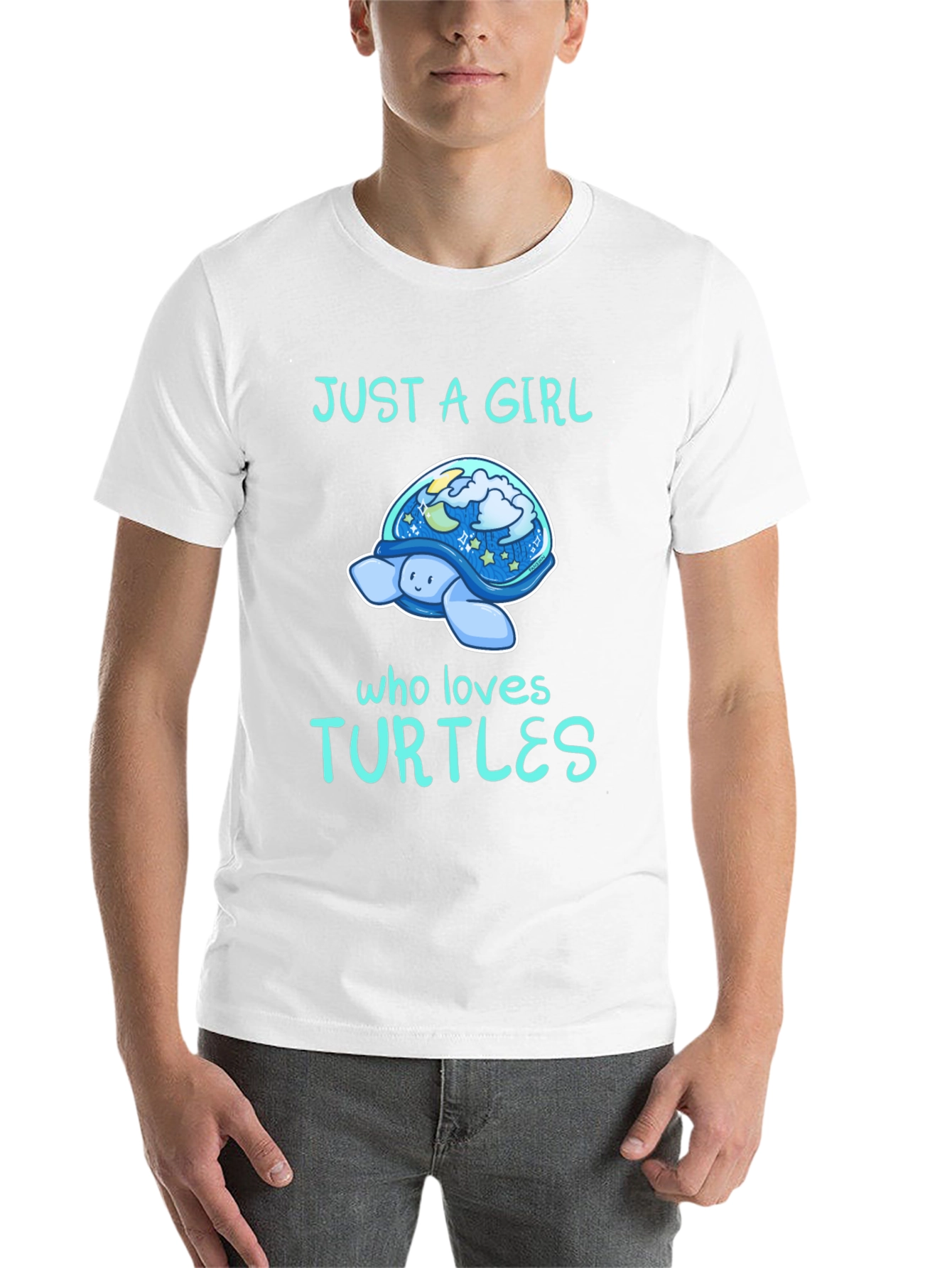 Black Just A Girl Who Loves Turtles T-Shirt view 14