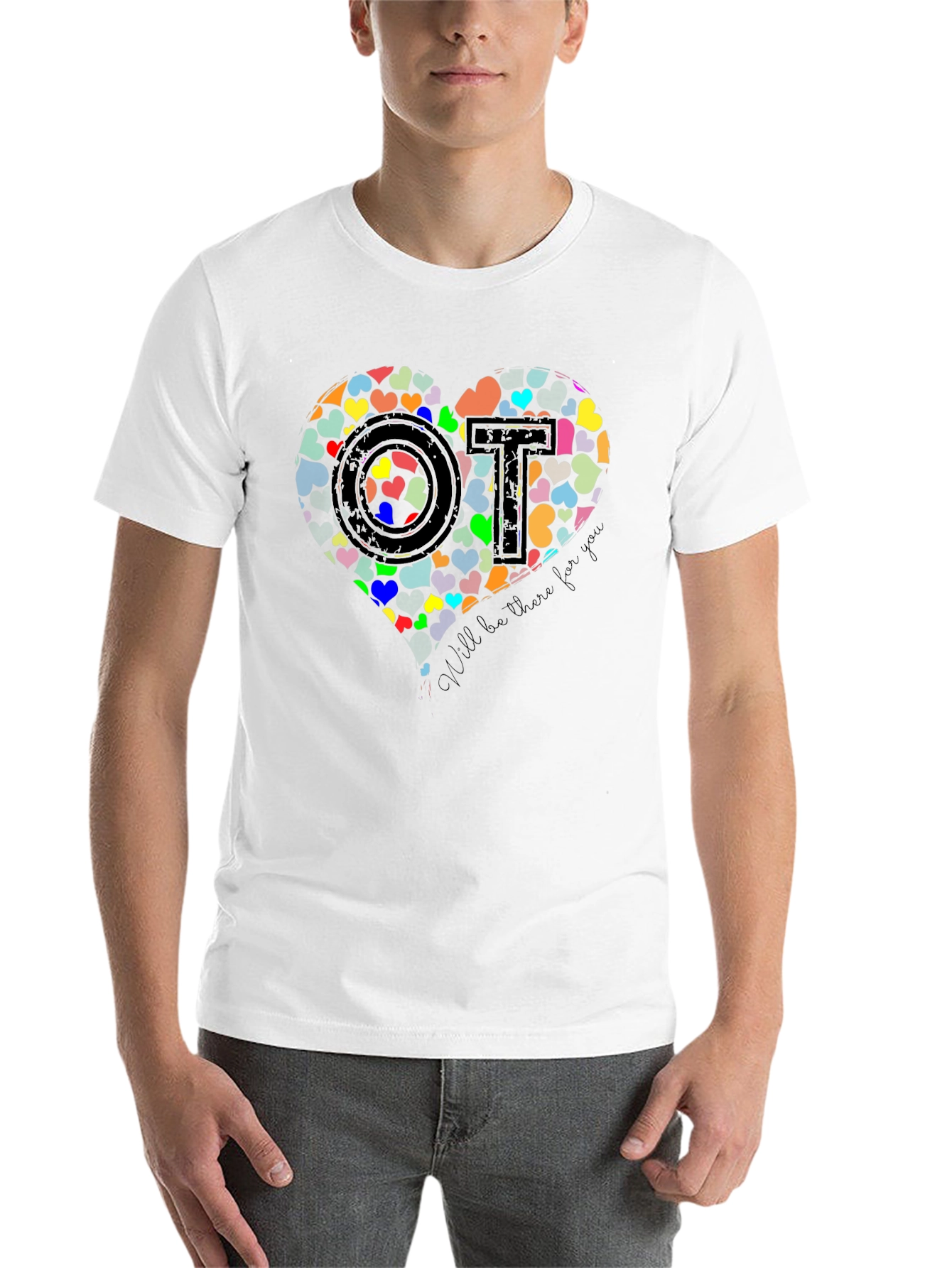 Black Heart OT T-Shirt - Occupational Therapist Gift view 14