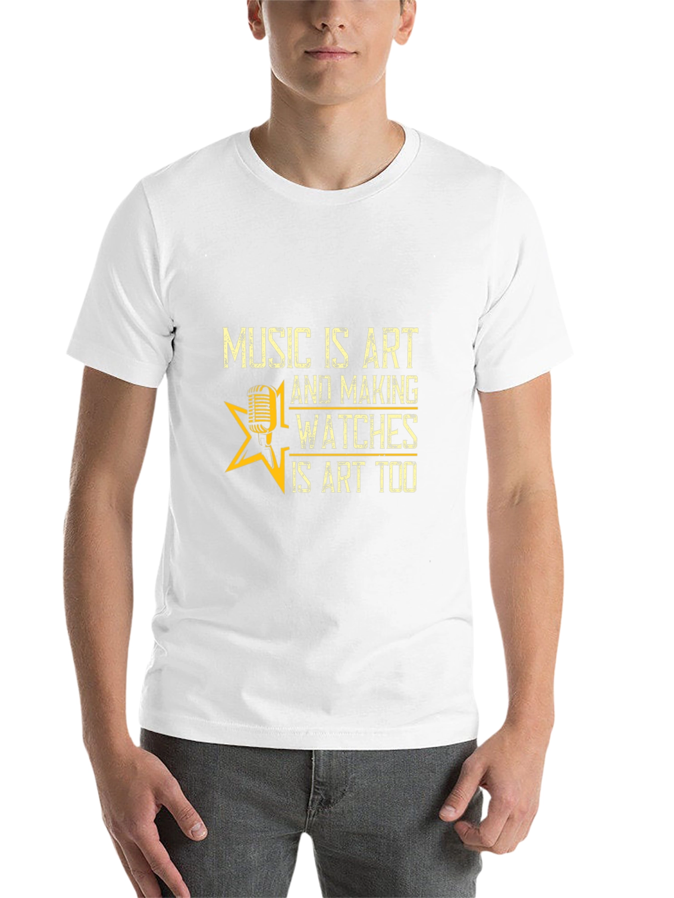 Black Music and Watches Art T-Shirt view 14