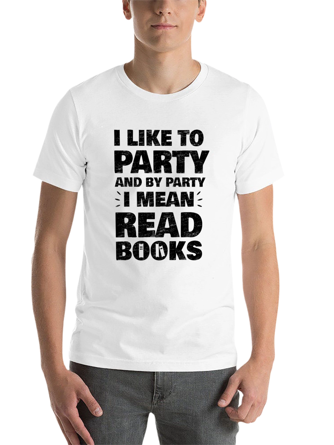 Black I Like To Party Read Books Black T-Shirt view 14