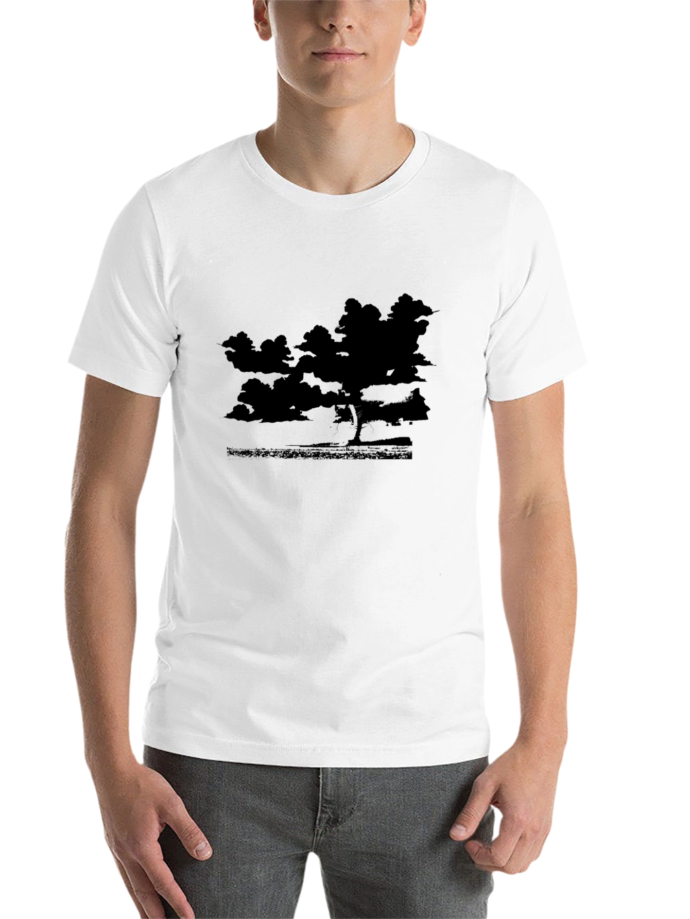 Black Black Silhouette Landscape T-Shirt view 14