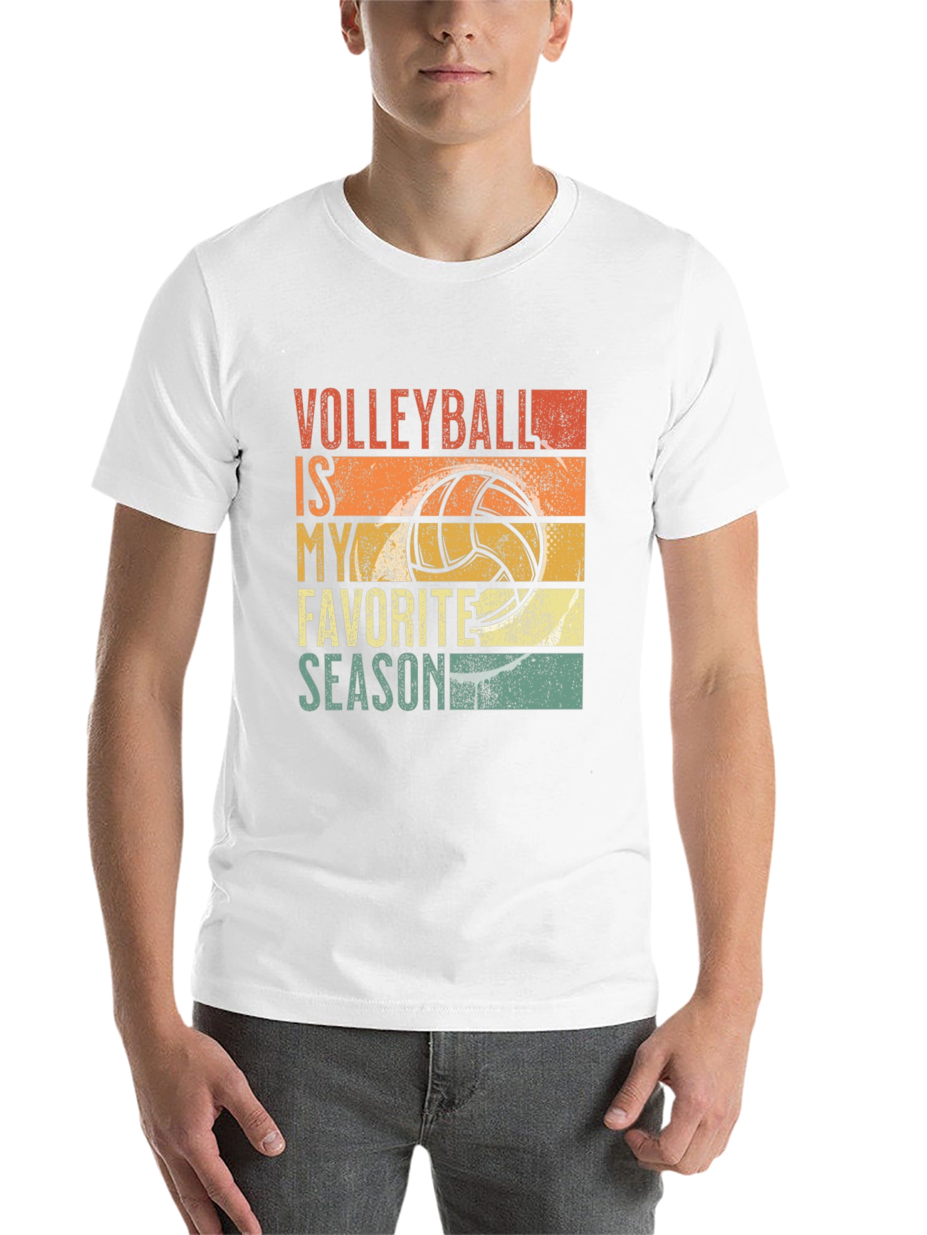 Black Volleyball Is My Favorite Season Graphic Tee view 14