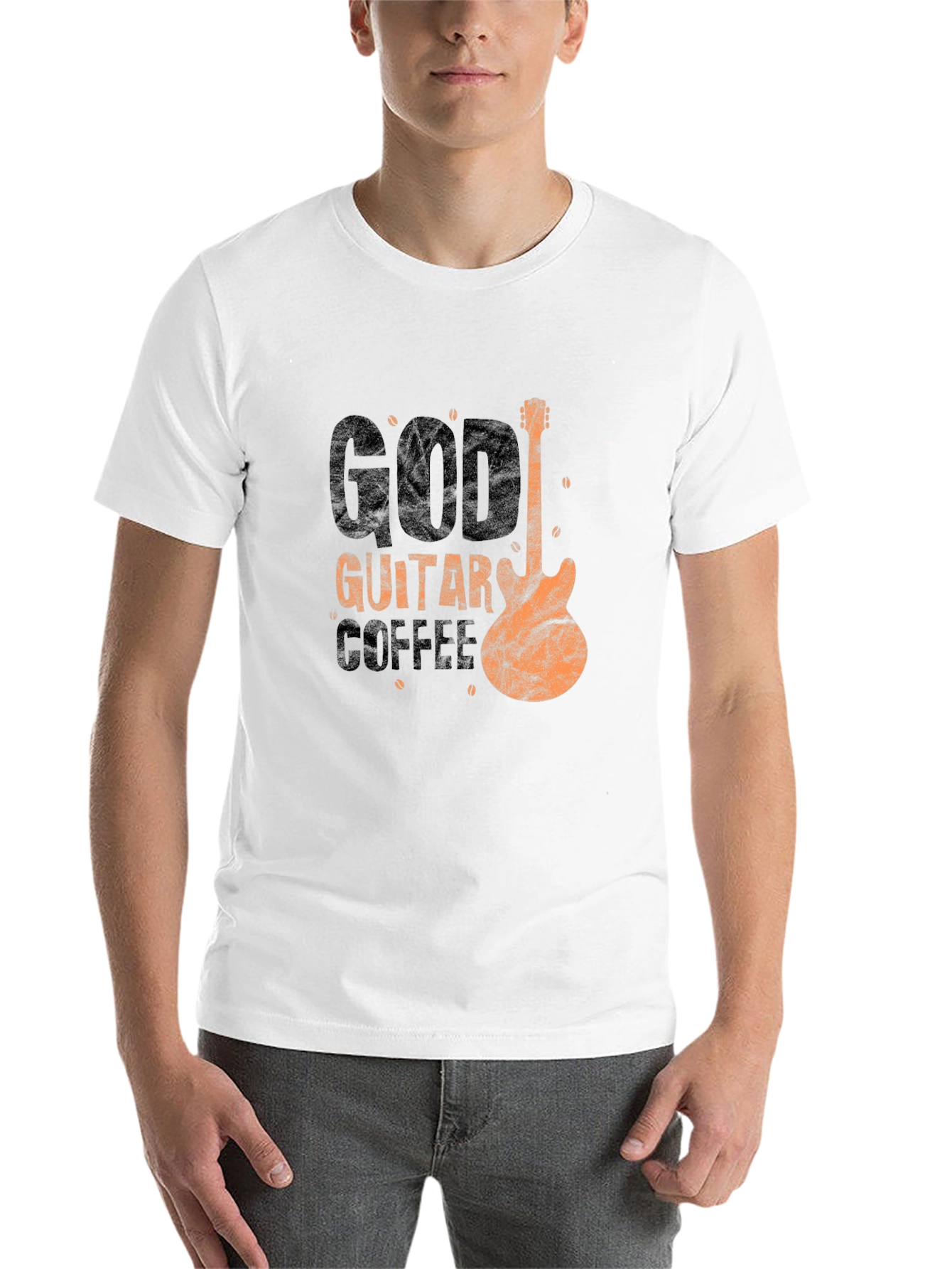 Black God Guitar Coffee T-Shirt - Music Lover Tee view 14