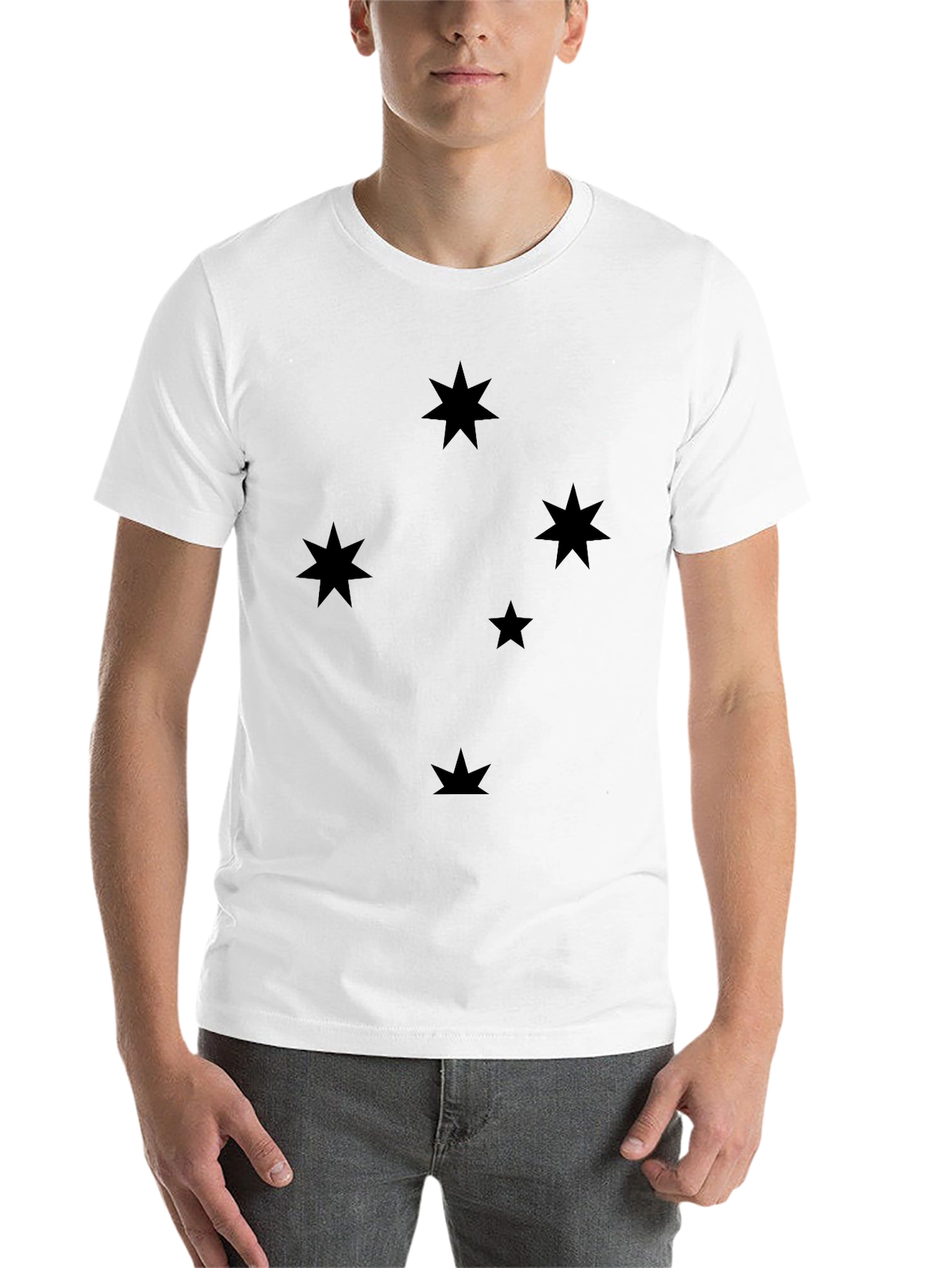 Black Southern Cross Starry Night Black T-Shirt view 14