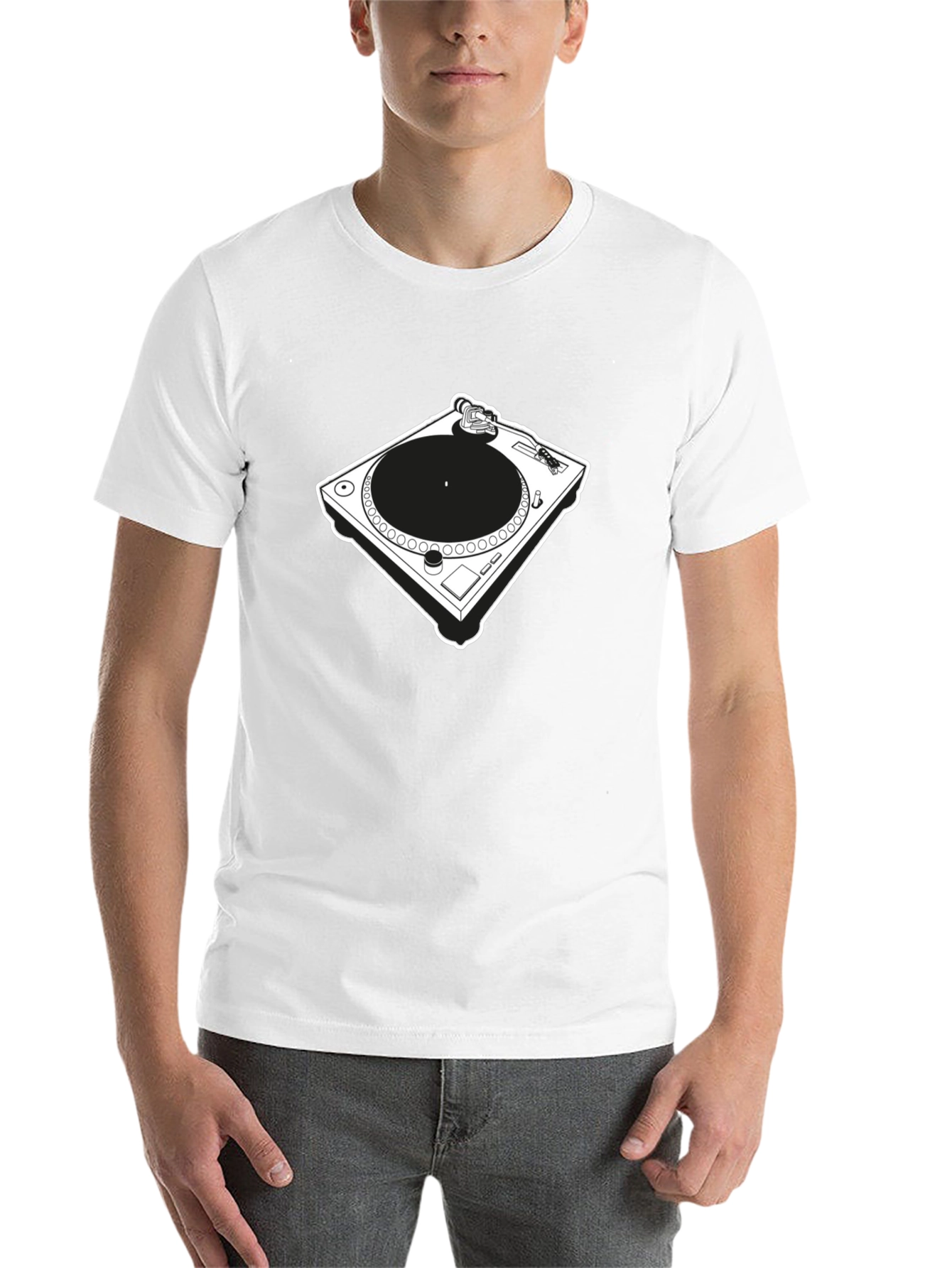 Black Cool Turntable Graphic Tee - Black view 14