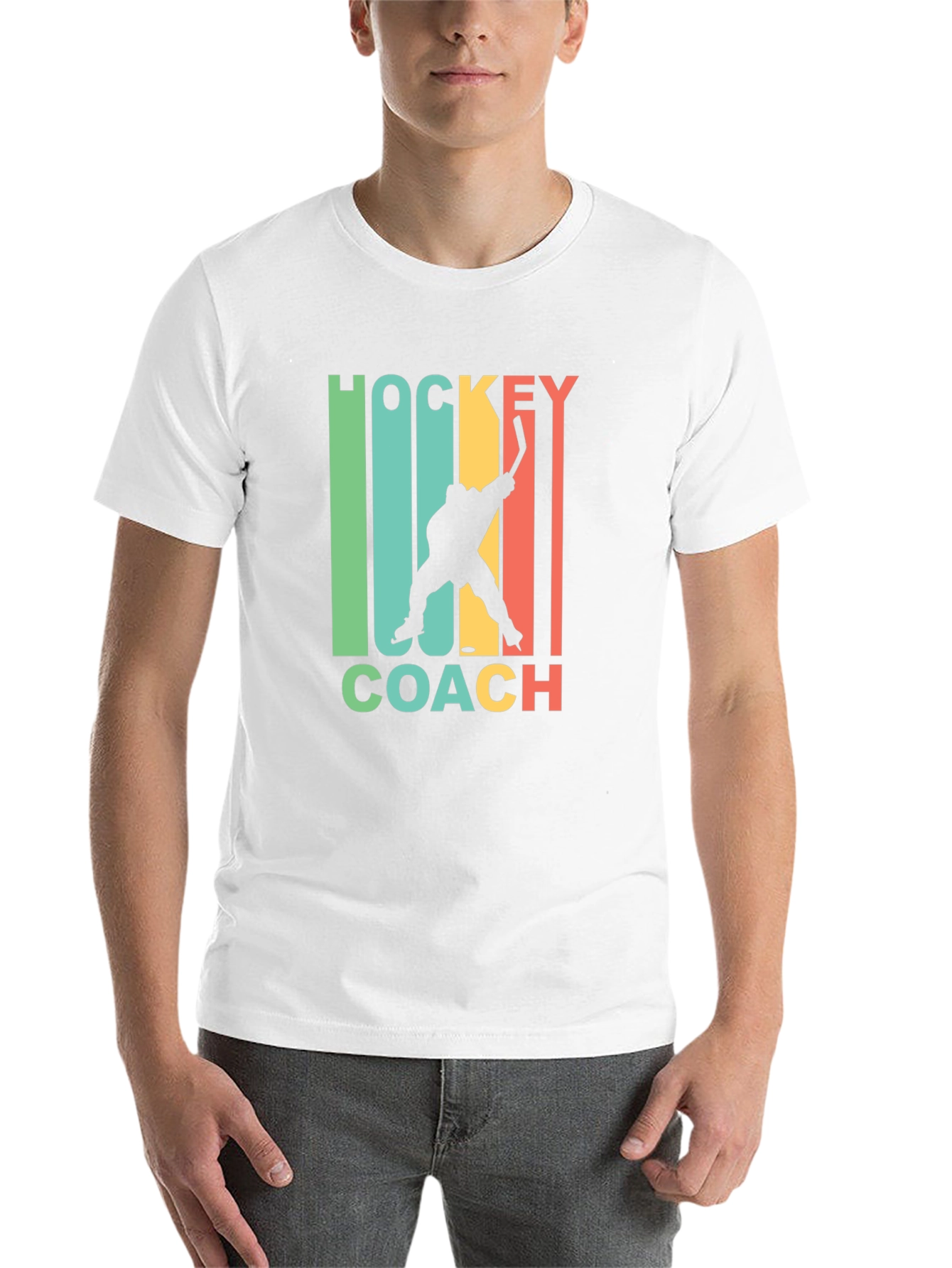 Black Hockey Coach Graphic Tee - Retro Style view 14