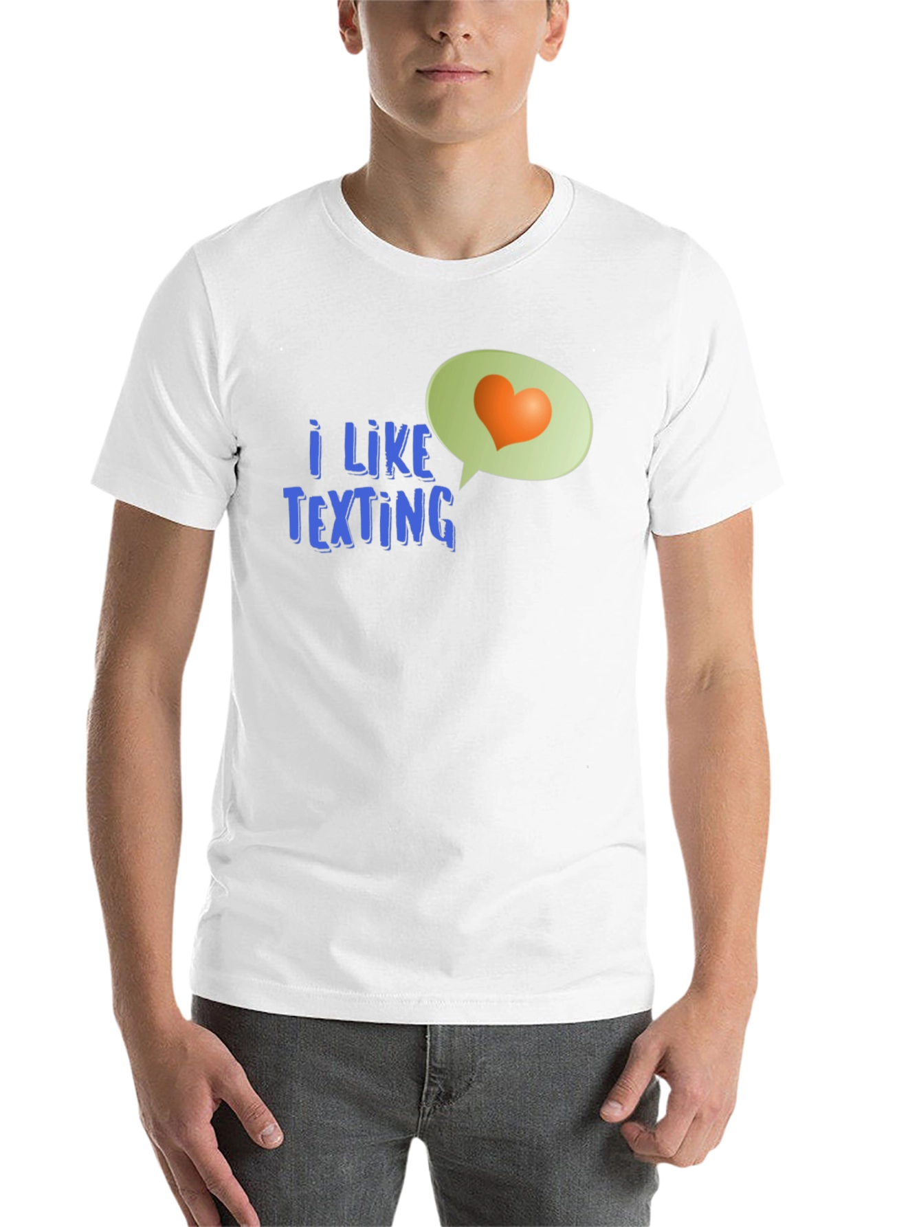 Black I Like Texting Heart Tee - Stylish Graphic T-Shirt view 14