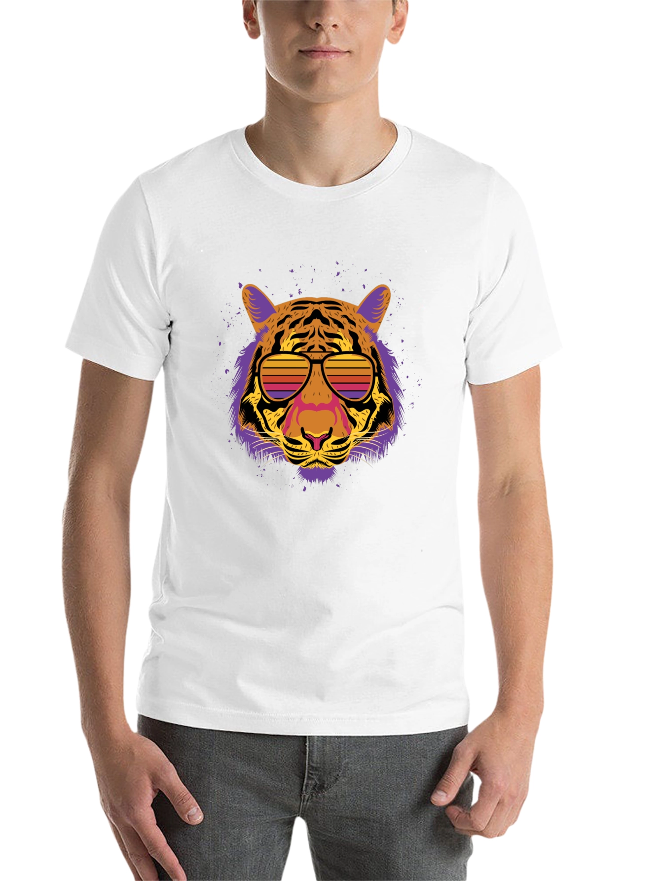 Black Retro Tiger Graphic Tee view 14