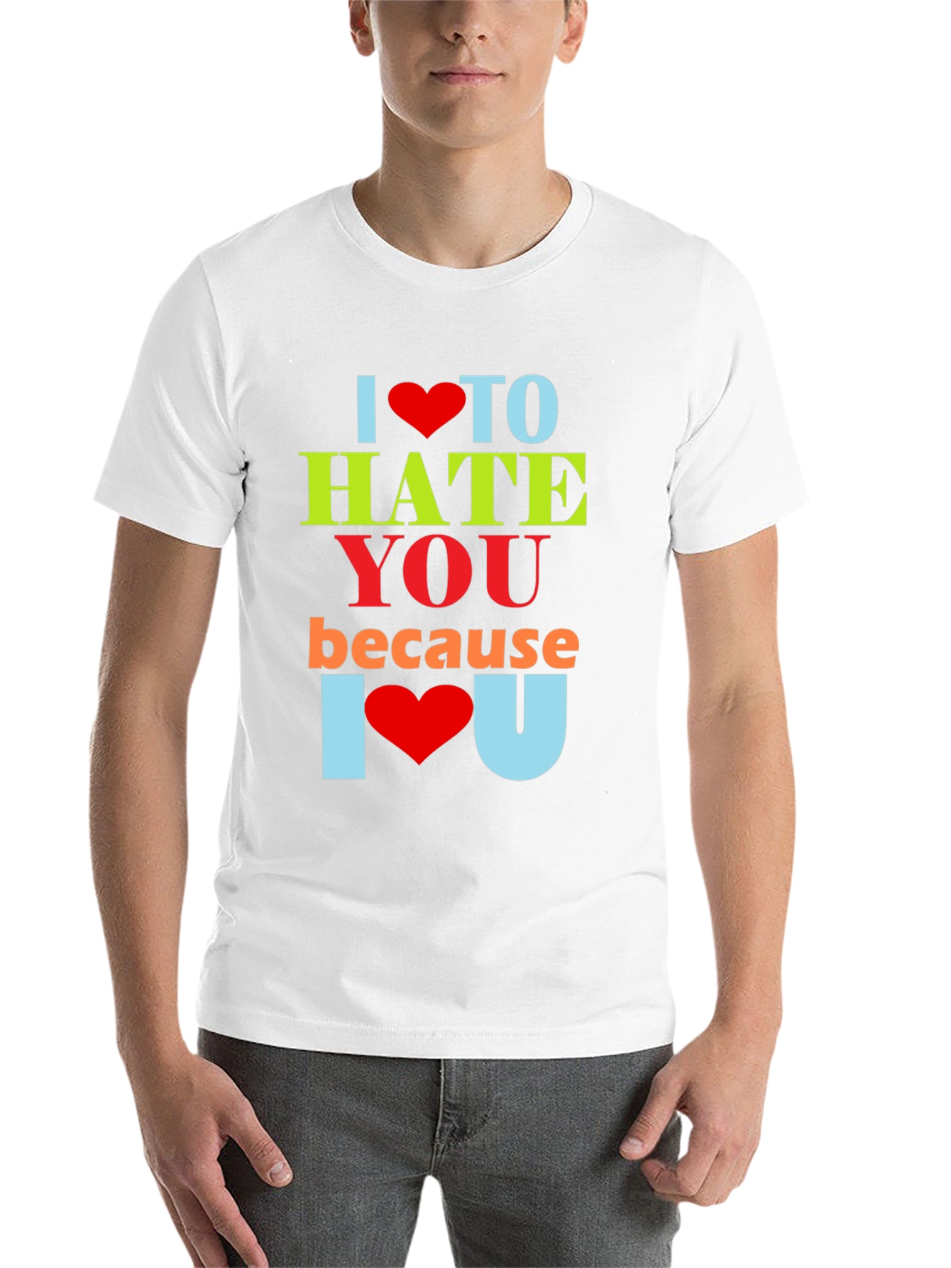 Black I Heart To Hate You Graphic Tee view 14