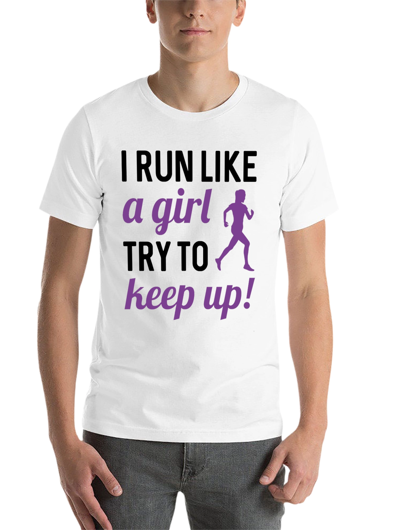 Black I Run Like A Girl T-Shirt Funny Running Gift view 14