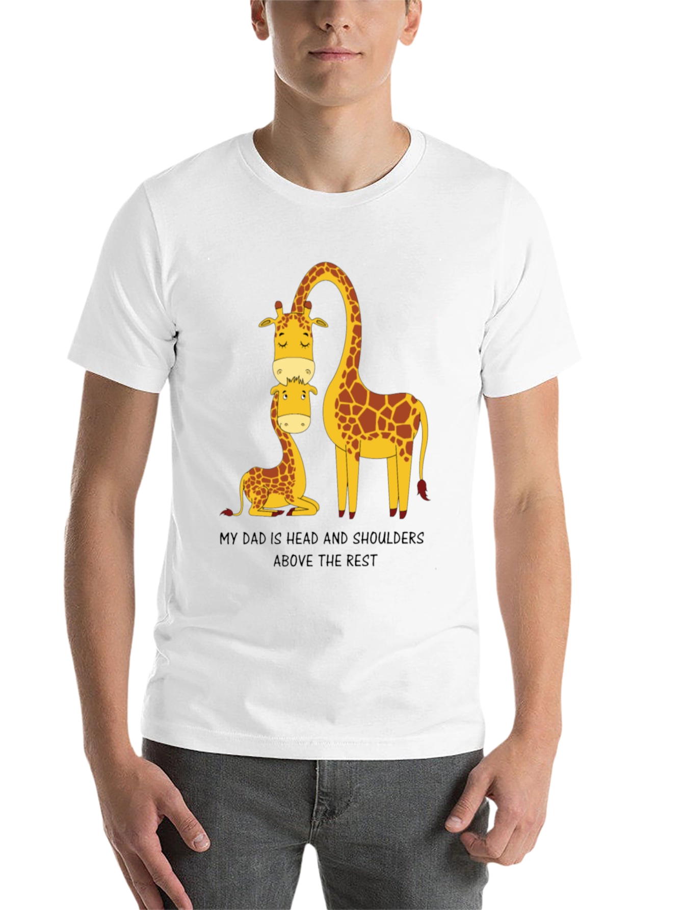 Black Giraffe Dad T-Shirt: Head and Shoulders Above the Rest view 14