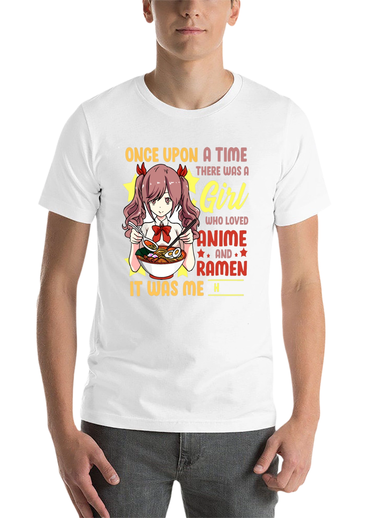 Black Anime & Ramen Girl T-Shirt view 14