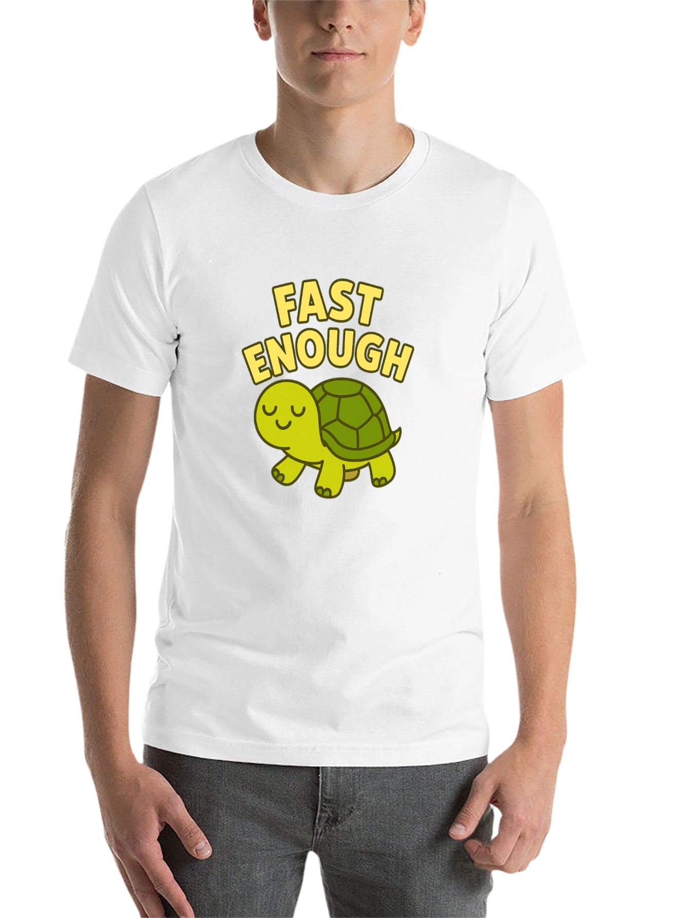 Black Fast Enough Turtle T-Shirt - Cute and Funny! view 14