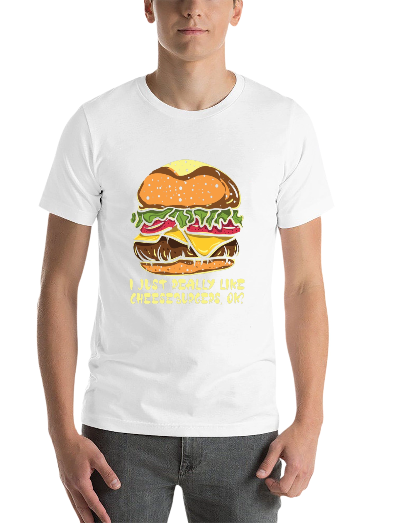 Black Cheeseburger Lover T-Shirt - Funny Foodie Tee view 14