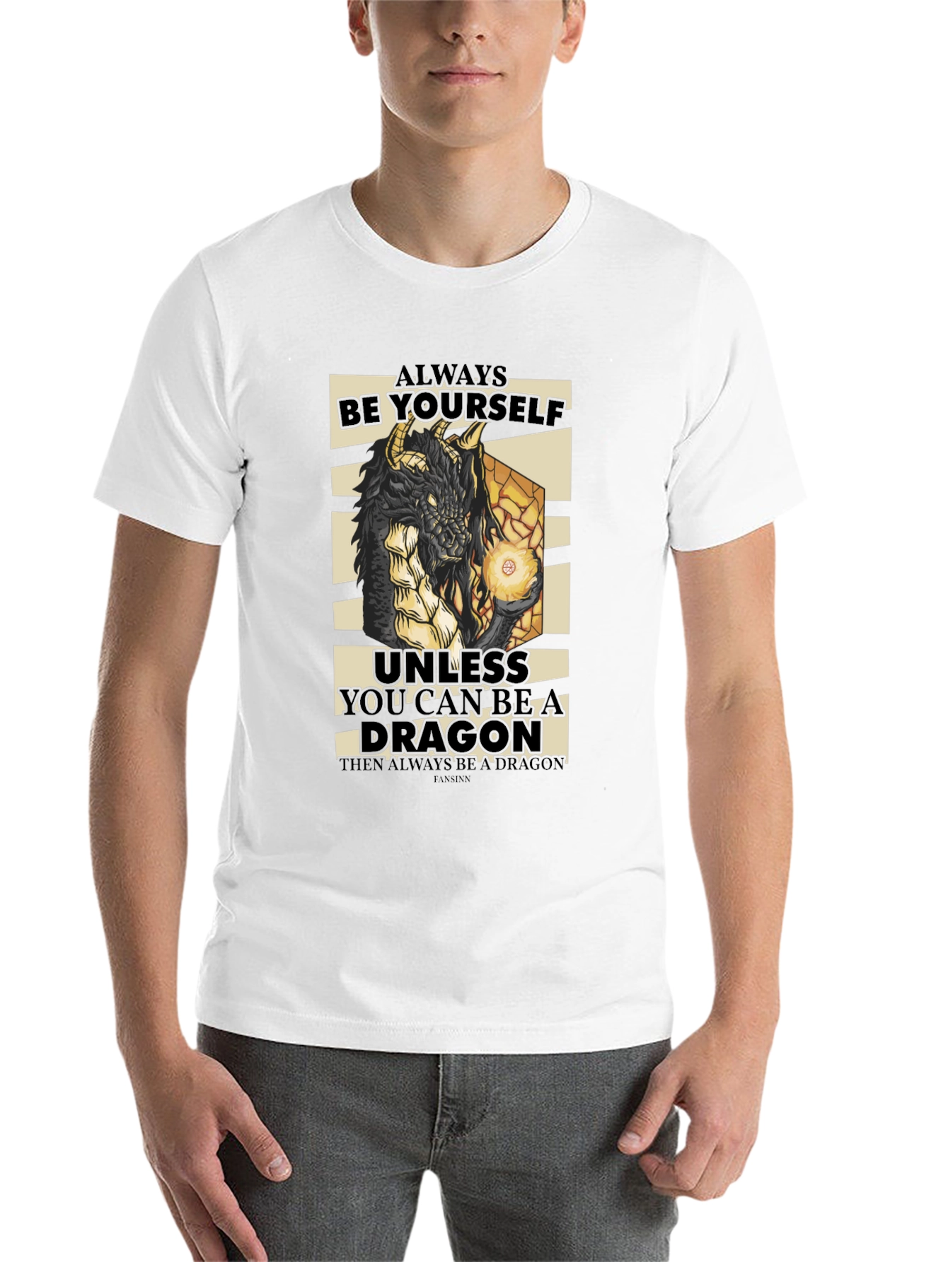 Black Dragon Graphic Tee - Always Be Yourself T-Shirt view 14