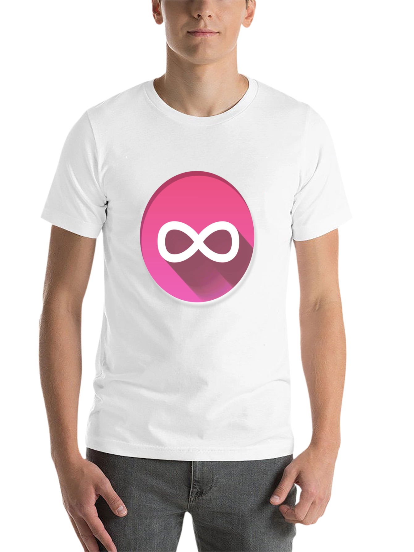 Black Pink Infinity Symbol Graphic Tee - Black view 14